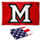 Miami Redhawks Beveled M Flag and USA 3x5 Flag Set - Sports Collectibles, Sports Memorabilia, Sports Fan Shop, Sports Gifts