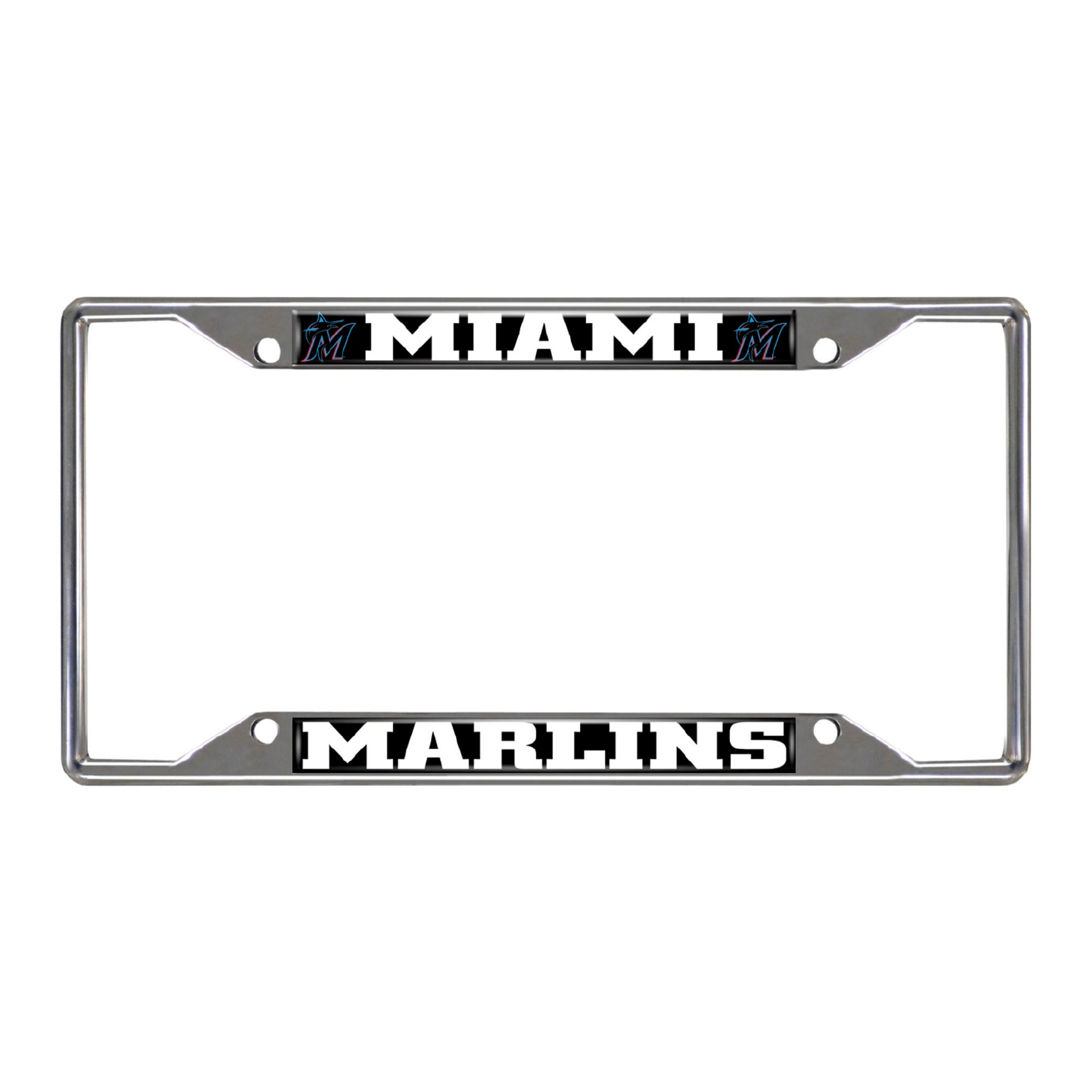 Miami Marlins Chrome License Plate Frame