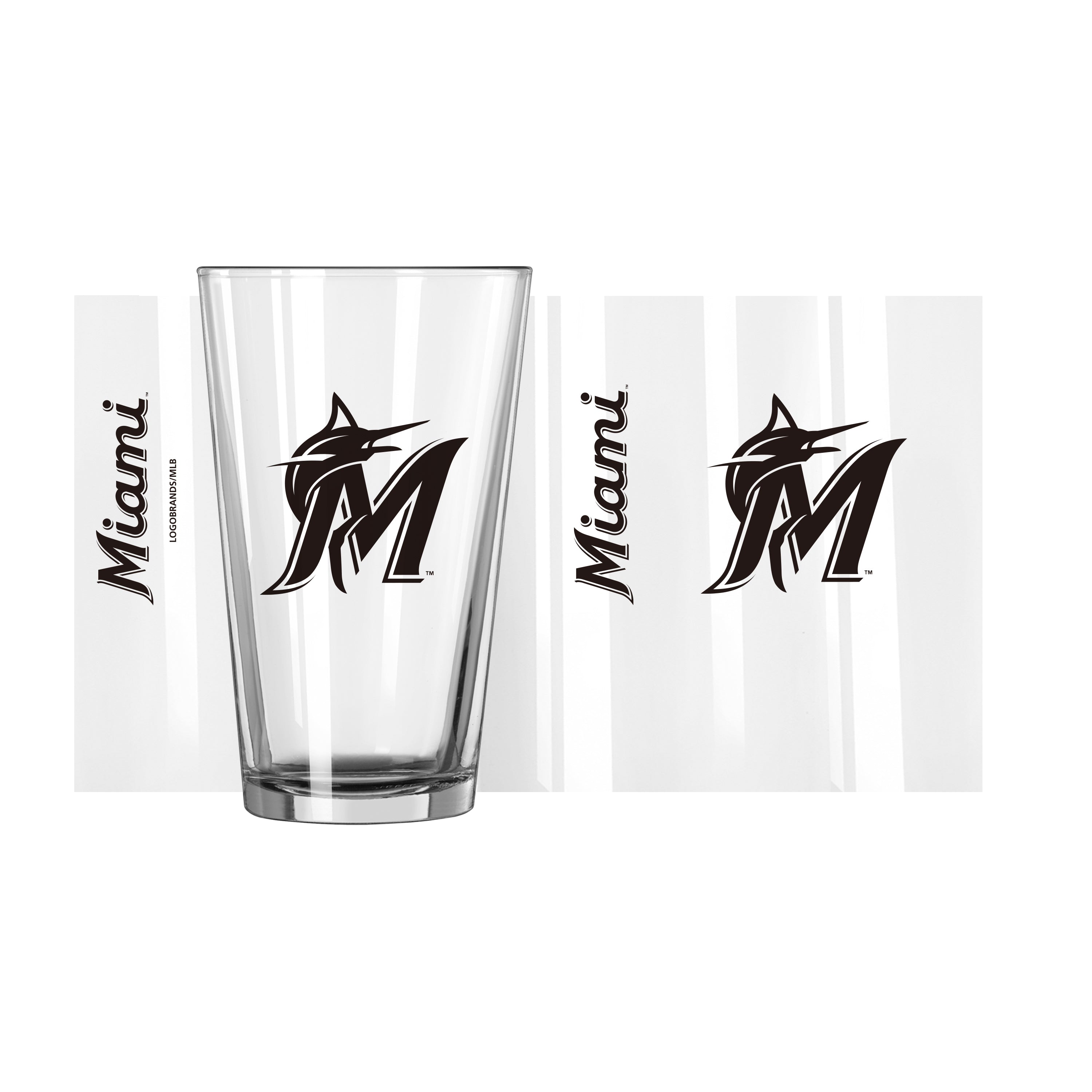 Miami Marlins 16oz Gameday Pint Glass