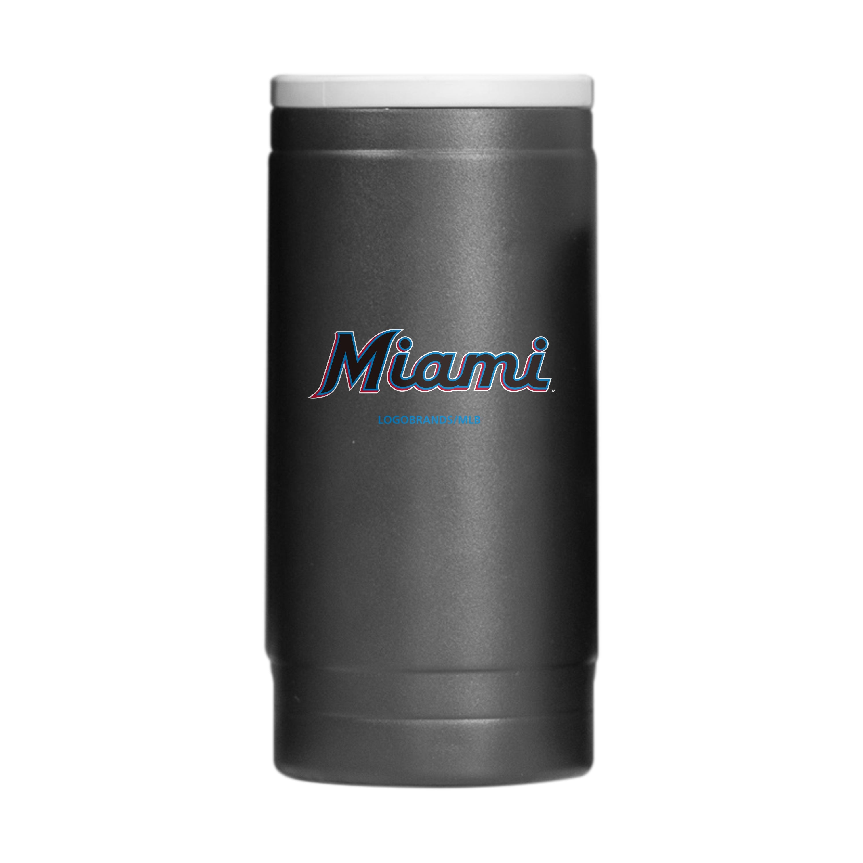 Miami Marlins Flipside Powder Coat Slim Can Coolie - Sports Gifts, Sports Memorabilia, Sports Collectibles, Fan Shop
