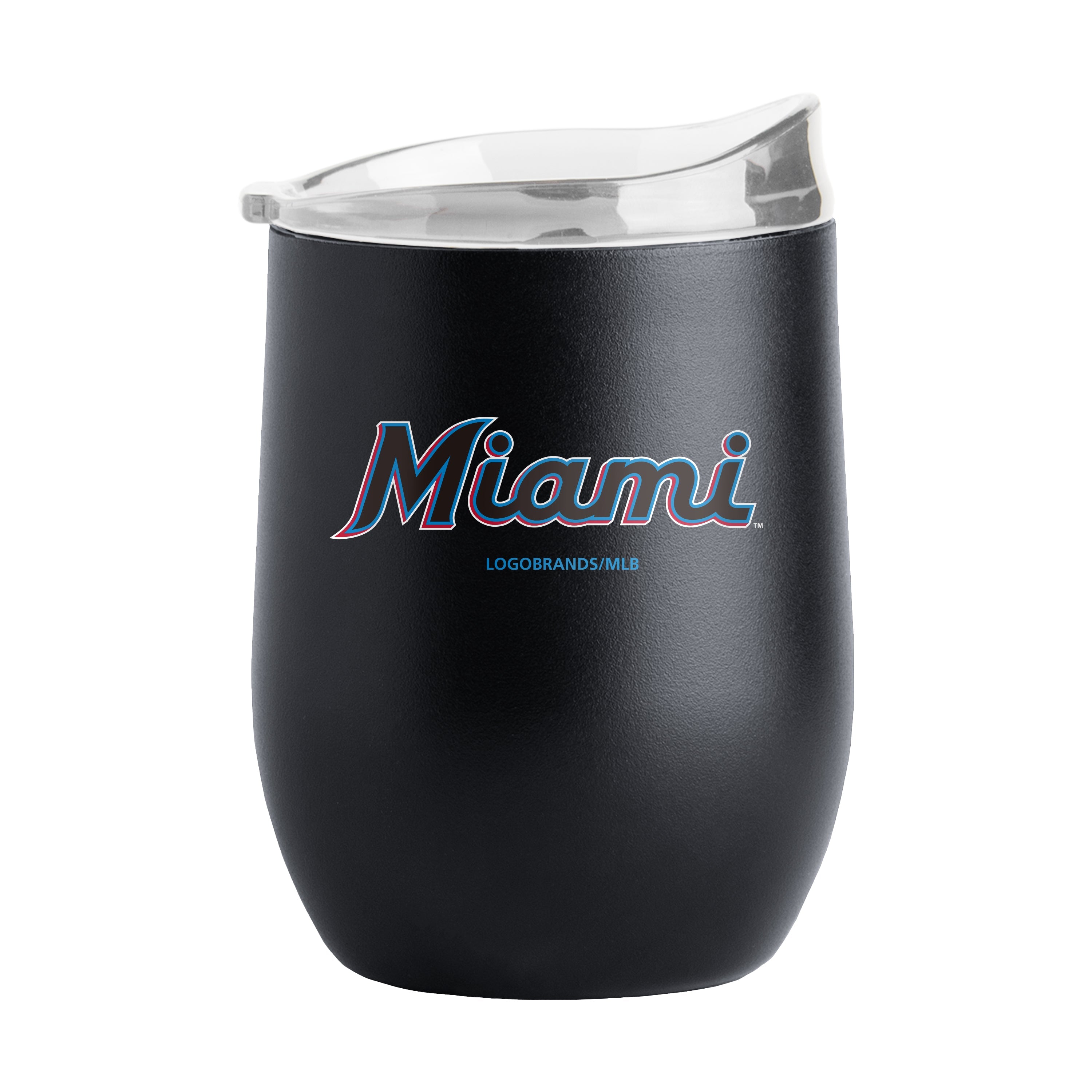 Miami Marlins 16oz Flipside Powder Coat Curved Beverage - Sports Gifts, Sports Memorabilia, Sports Collectibles, Fan Shop