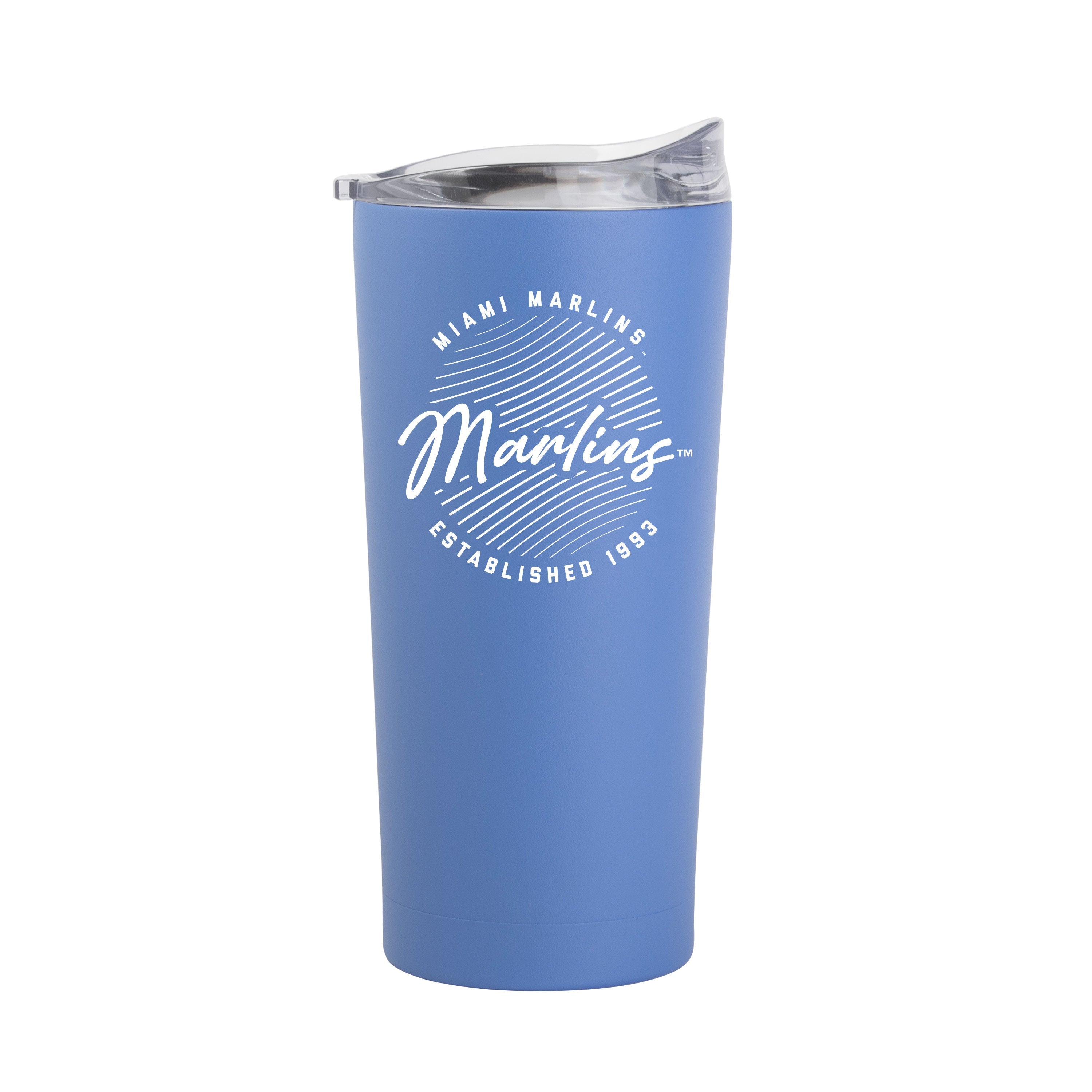 Miami Marlins 20oz Retro Script Arctic Powder Coat Tumbler - Sports Gifts, Sports Memorabilia, Sports Collectibles, Fan Shop