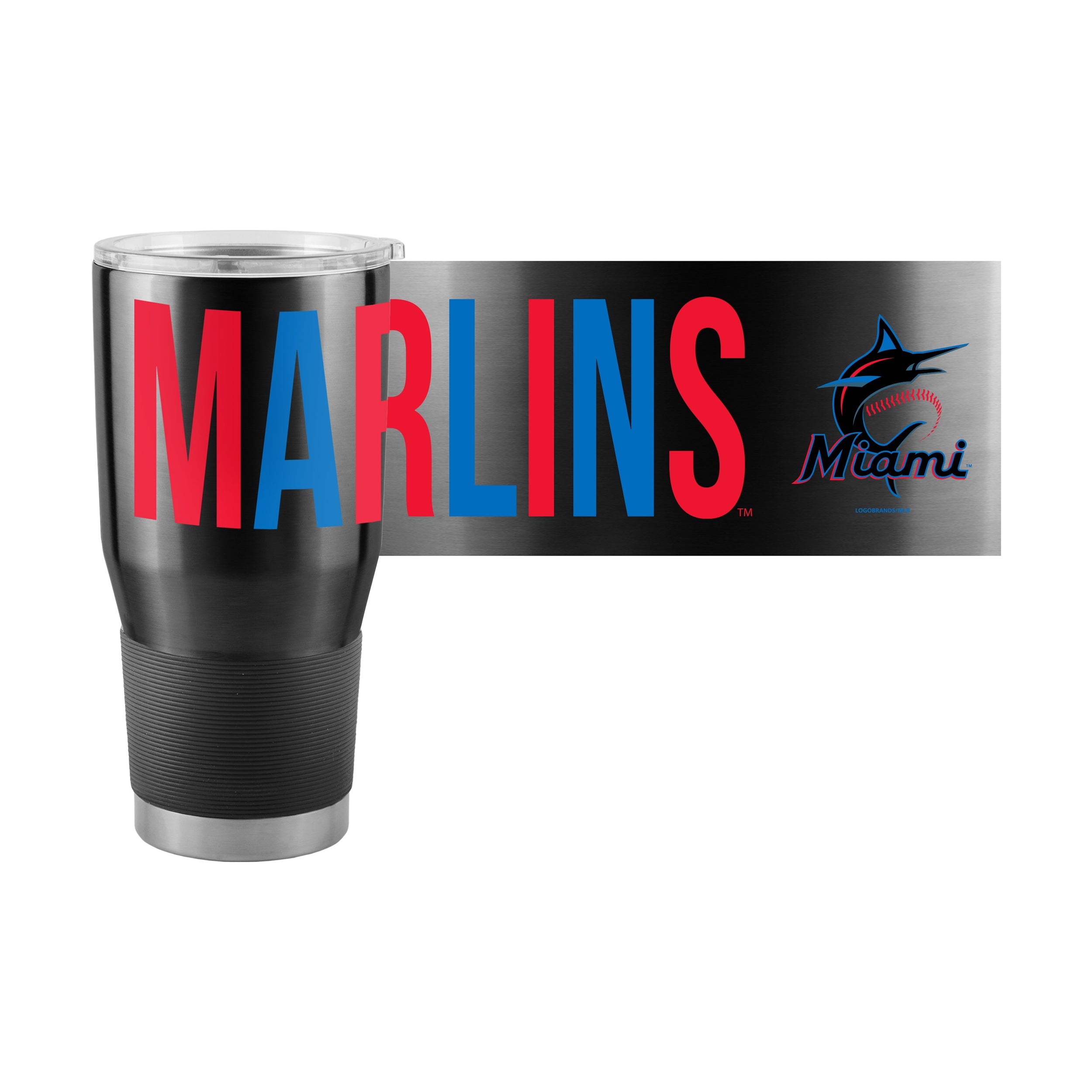 Miami Marlins Overtime 30 oz Stainless Tumbler - Sports Gifts, Sports Memorabilia, Sports Collectibles, Fan Shop