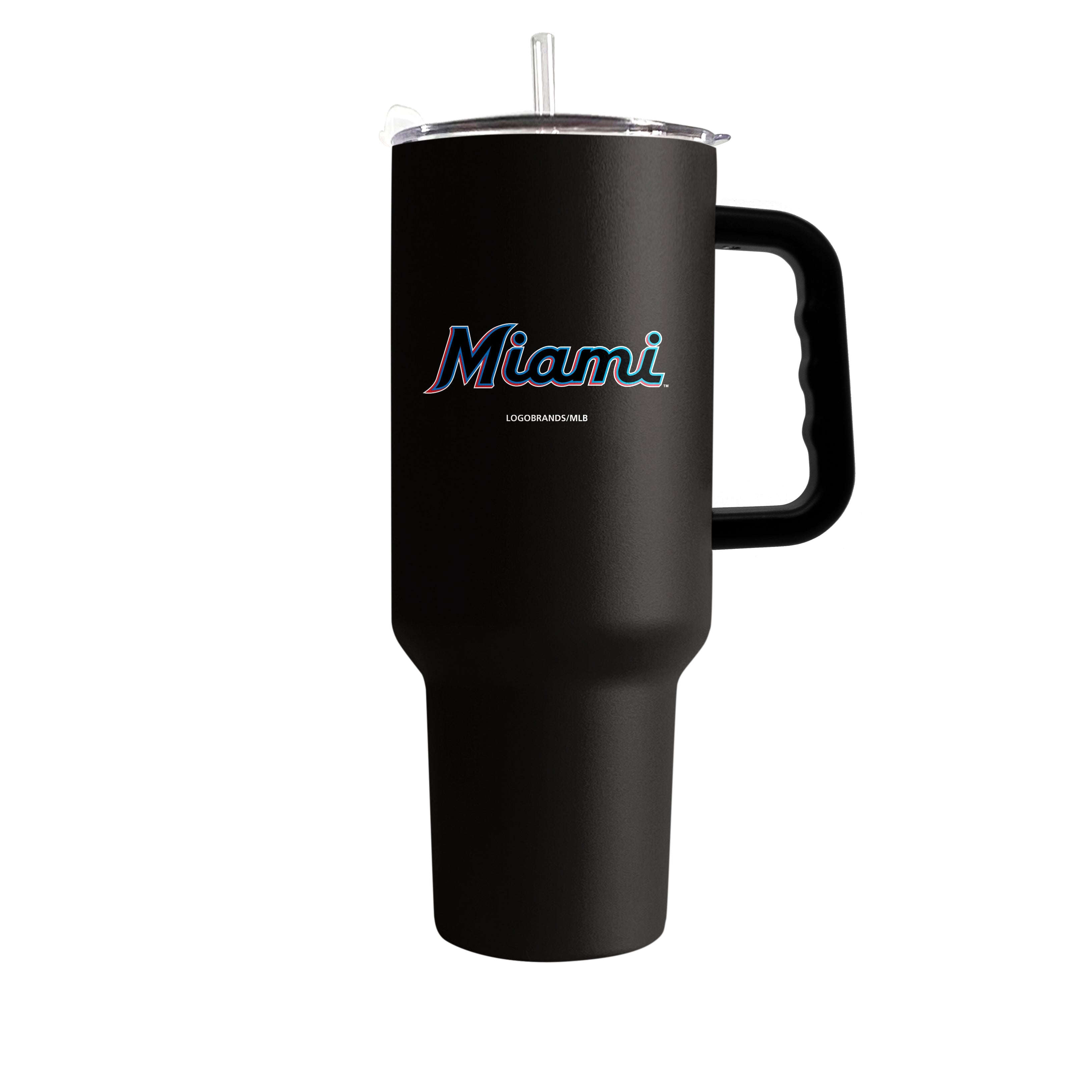 Miami Marlins 40oz Flipside Powder Coat Tumbler - Sports Gifts, Sports Memorabilia, Sports Collectibles, Fan Shop