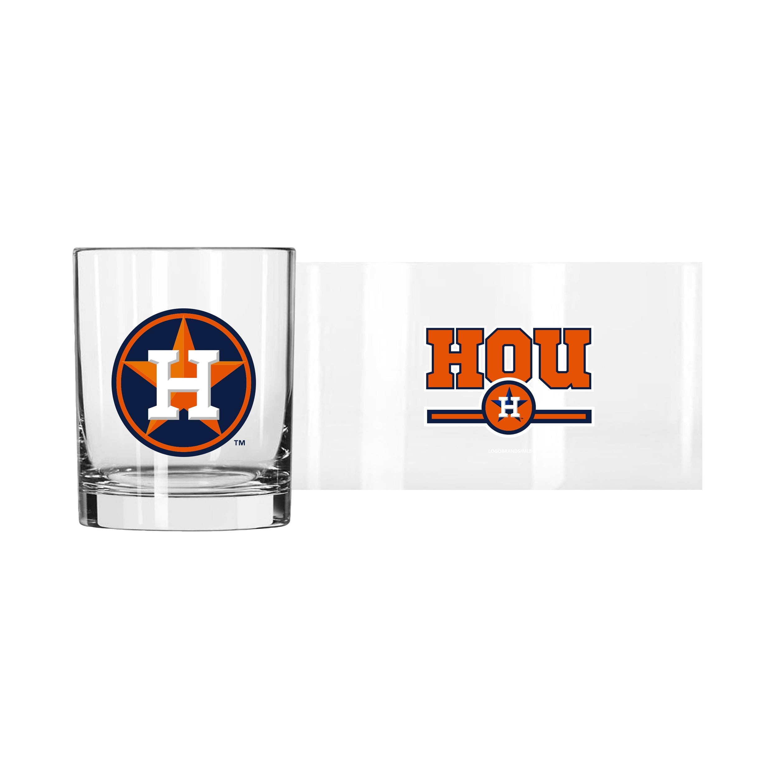 Houston Astros 14oz Letterman Rocks Glass - Sports Gifts, Sports Memorabilia, Sports Collectibles, Fan Shop