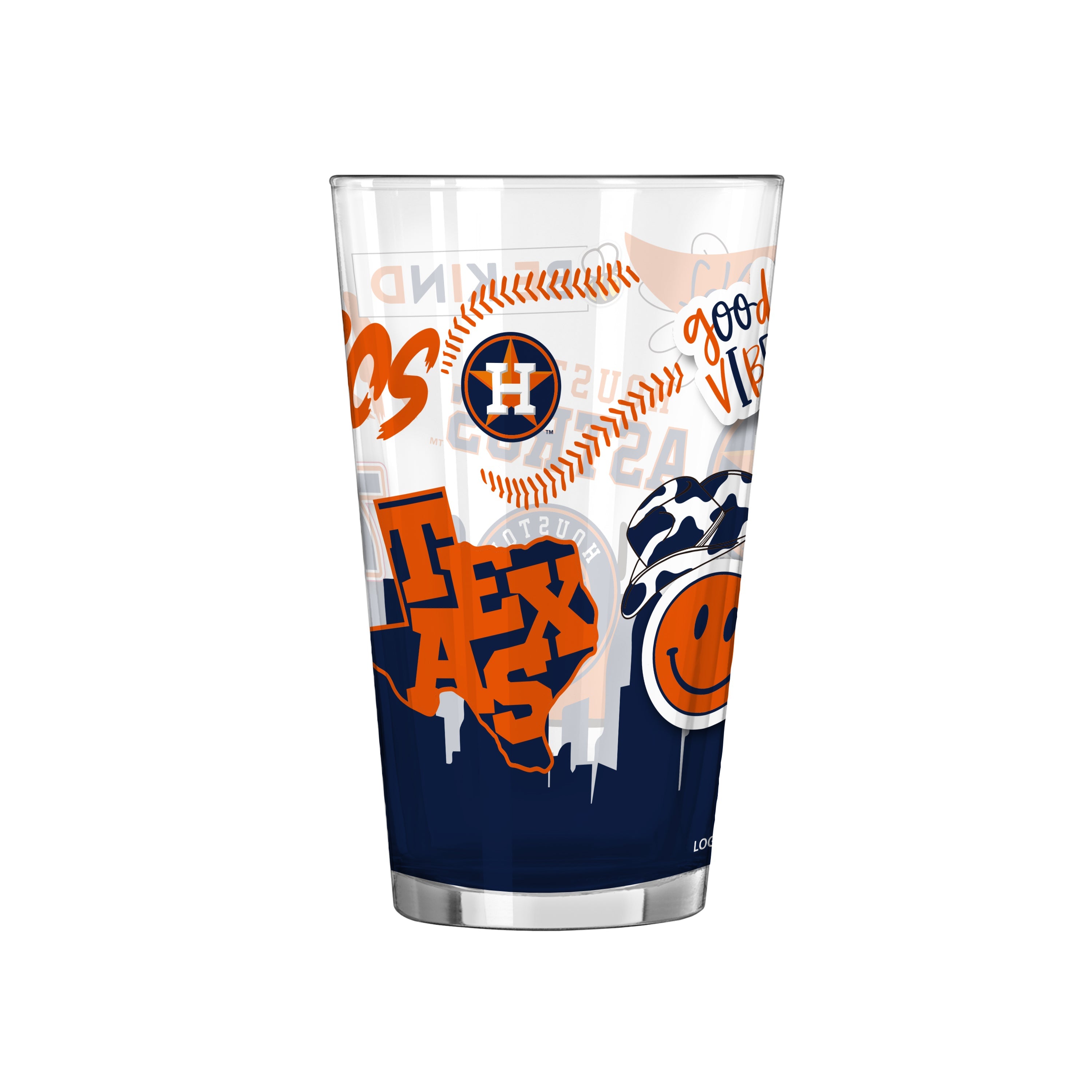 Houston Astros 16oz Native Pint Glass - Sports Gifts, Sports Memorabilia, Sports Collectibles, Fan Shop