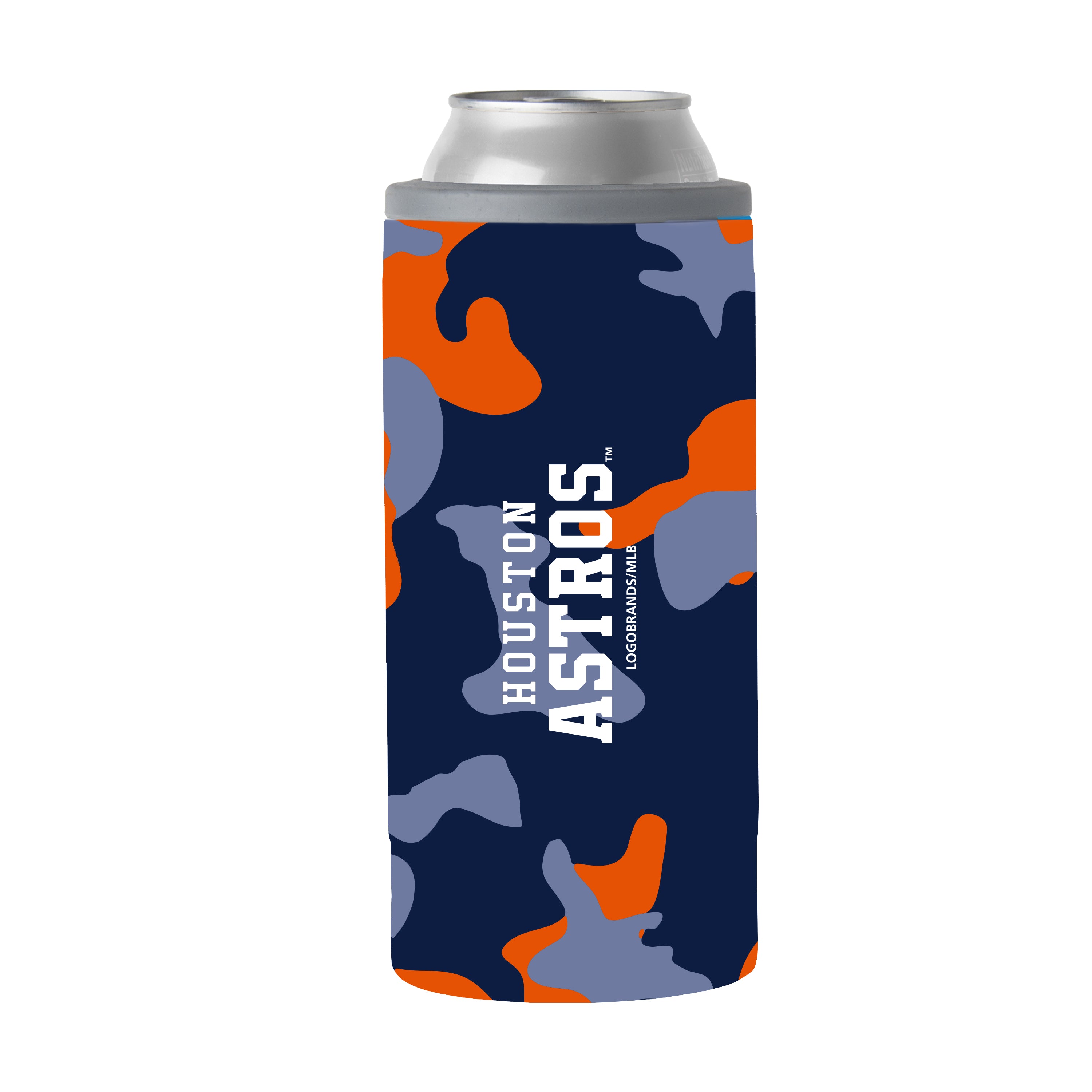 Houston Astros 12oz Camo Slim Can Coolie - Sports Gifts, Sports Memorabilia, Sports Collectibles, Fan Shop