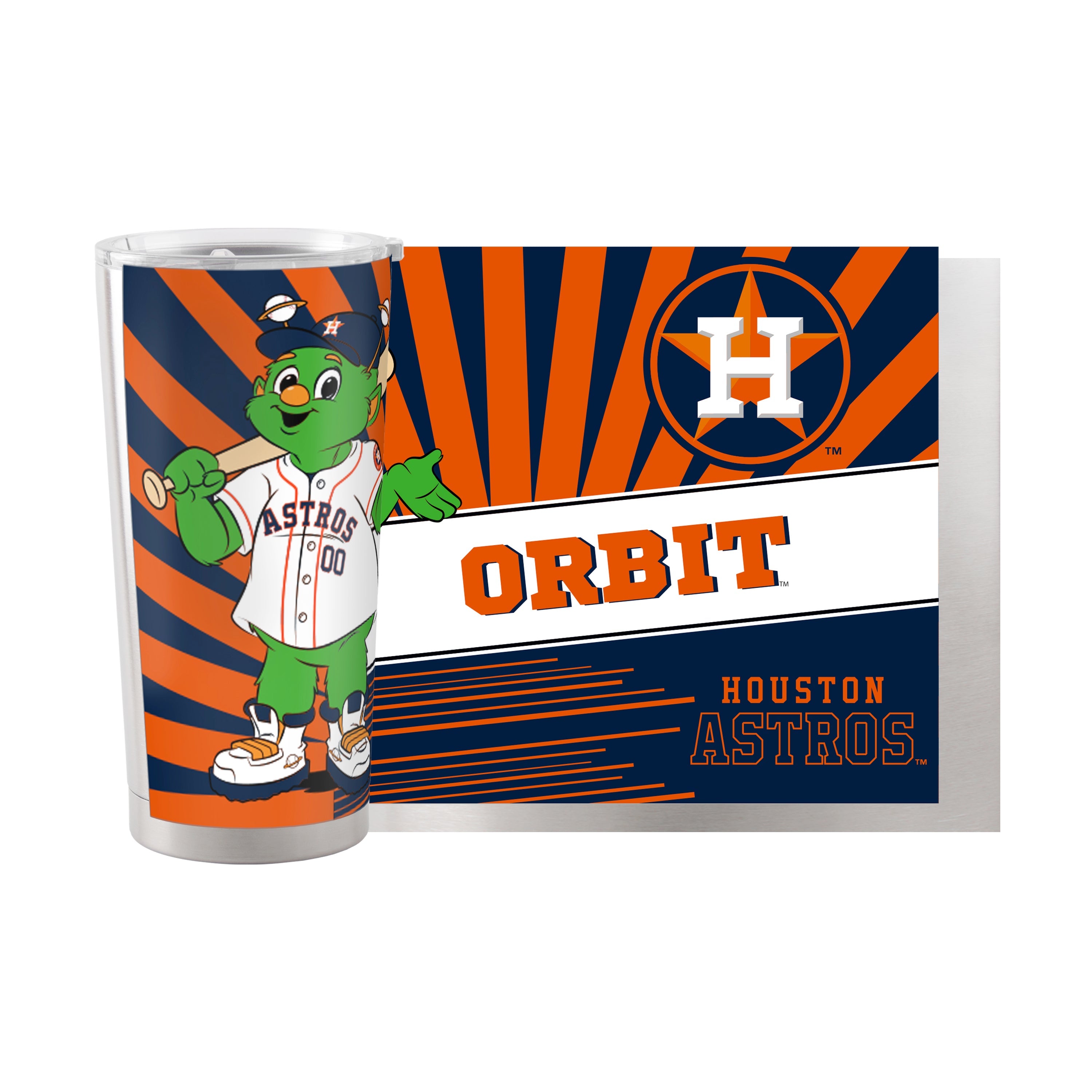 Houston Astros 20oz Mascot Stainless Steel Tumbler - Sports Gifts, Sports Memorabilia, Sports Collectibles, Fan Shop