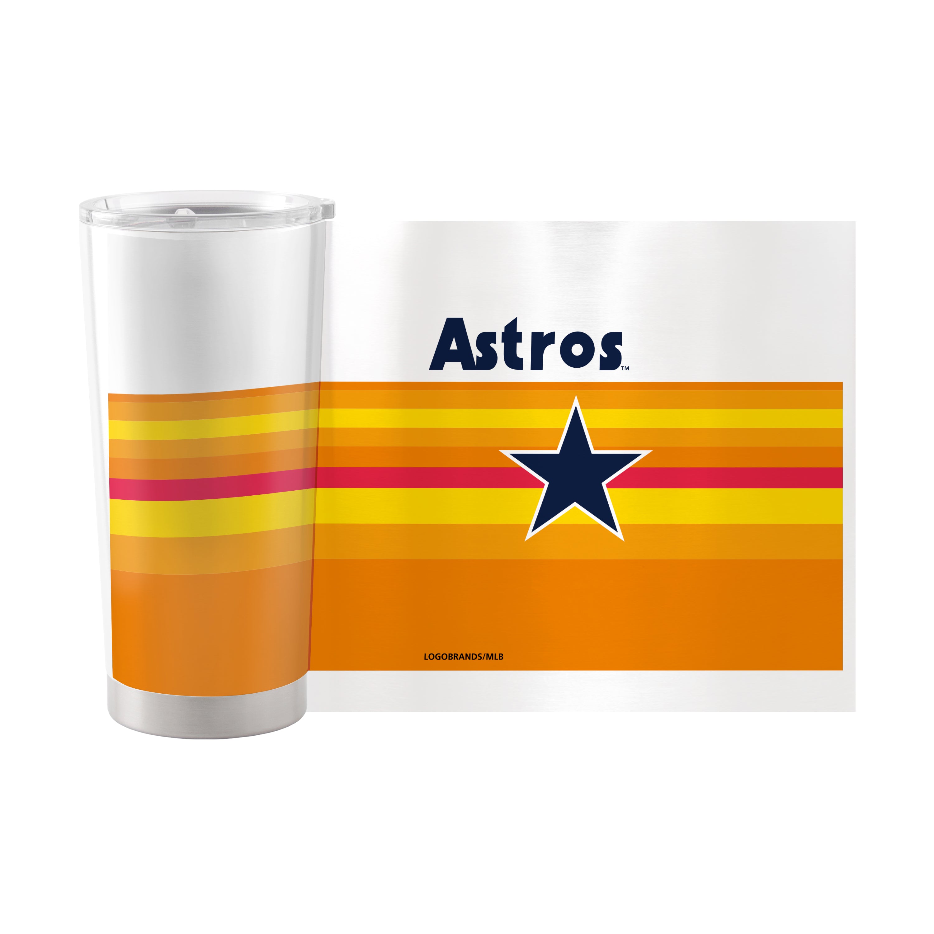 Houston Astros 20oz Rainbow Stainless Steel Tumbler - Sports Gifts, Sports Memorabilia, Sports Collectibles, Fan Shop