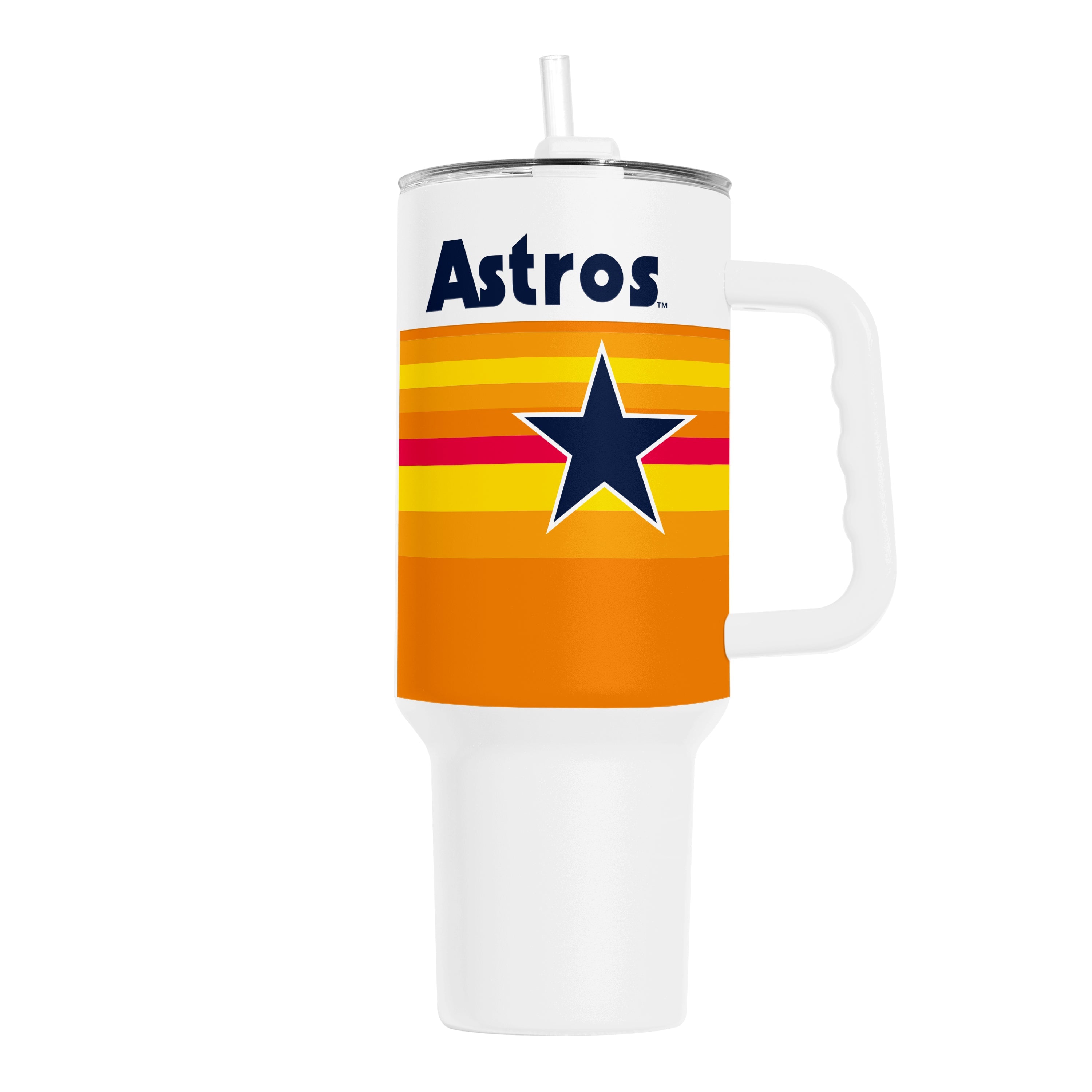 Houston Astros Rainbow 40oz Powder Coat Coolie - Sports Gifts, Sports Memorabilia, Sports Collectibles, Fan Shop