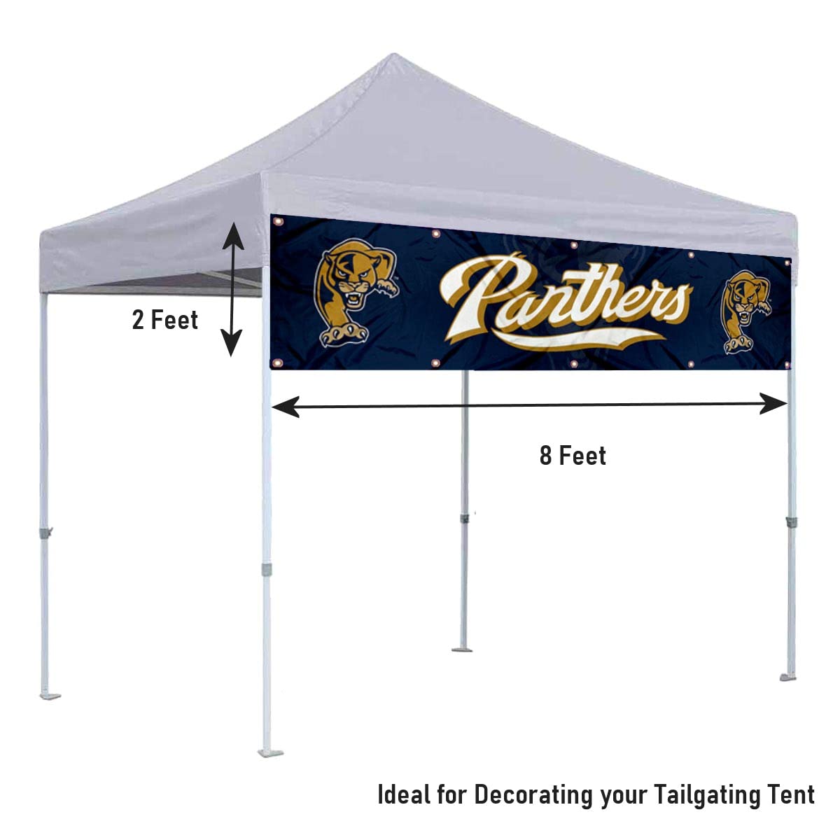 College Flags & Banners Co. Florida International Panthers Large 2x8 Foot Banner - Sports Collectibles, Sports Memorabilia, Sports Fan Shop, Sports Gifts