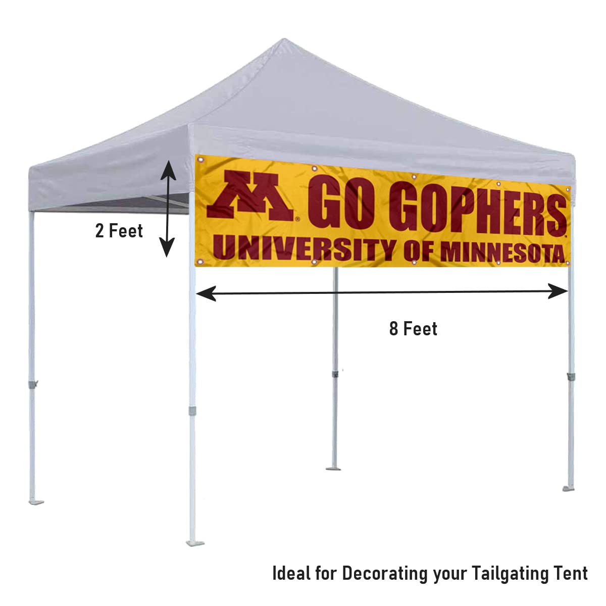 College Flags & Banners Co. Minnesota Gophers Large 2x8 Foot Banner - Sports Collectibles, Sports Memorabilia, Sports Fan Shop, Sports Gifts