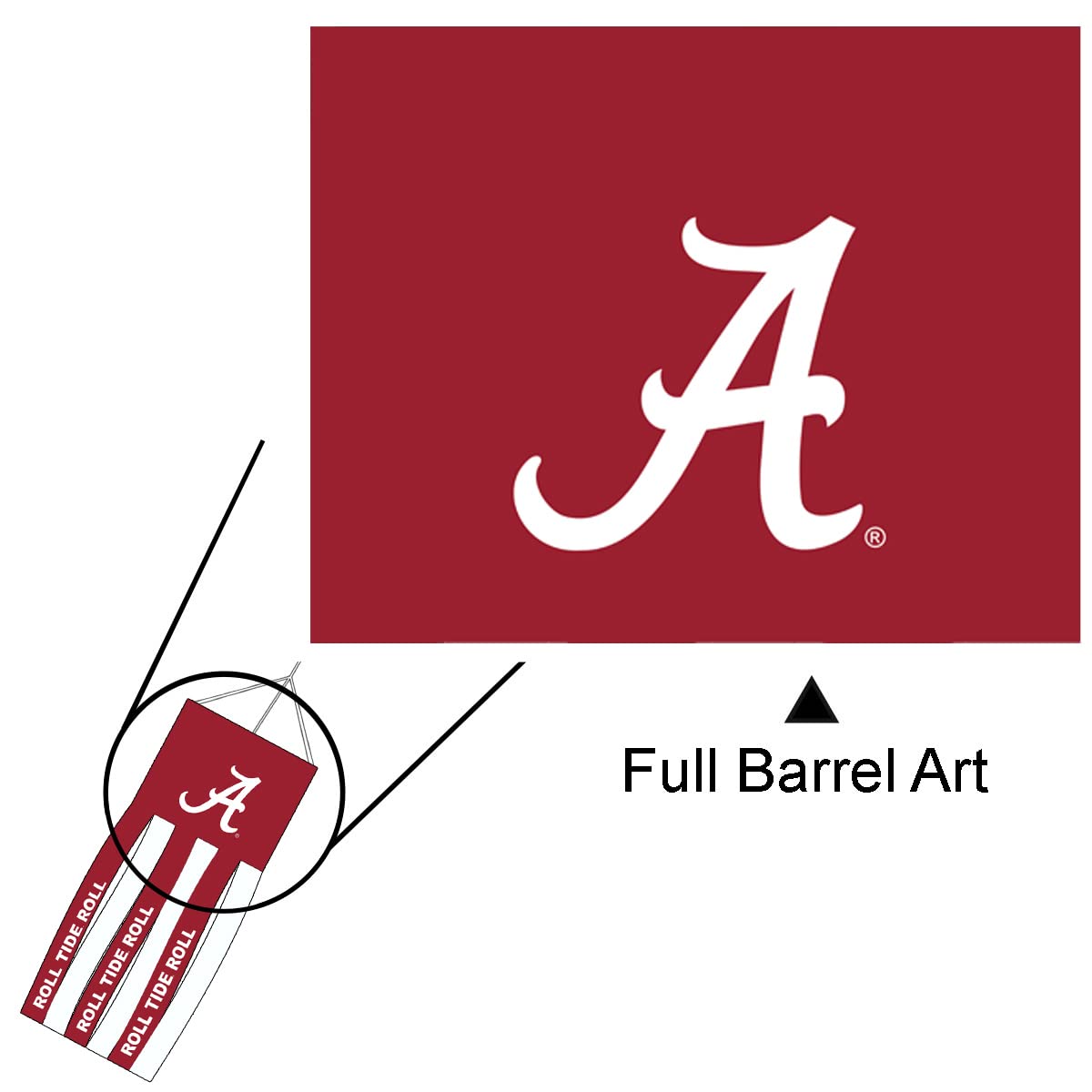 College Flags & Banners Co. Alabama Crimson Tide Windsock - Sports Collectibles, Sports Memorabilia, Sports Fan Shop, Sports Gifts