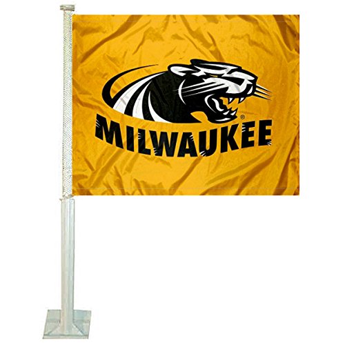 College Flags & Banners Co. UW Milwaukee Panthers Car and Auto Flag - Sports Collectibles, Sports Memorabilia, Sports Fan Shop, Sports Gifts
