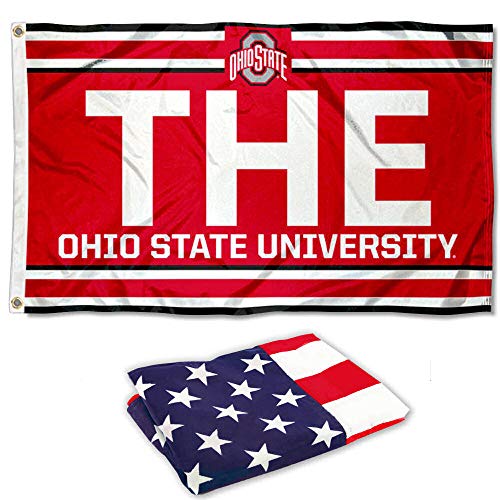 College Flags & Banners Co. The Ohio State University Banner and USA Flag 3x5 Set - Sports Collectibles, Sports Memorabilia, Sports Fan Shop, Sports Gifts