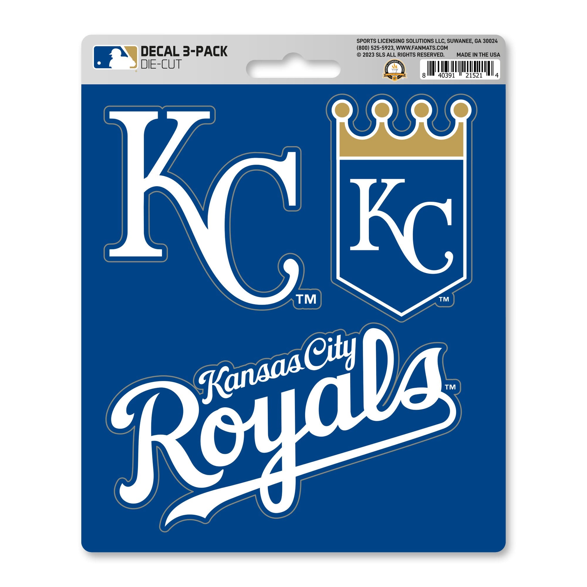MLB - Kansas City Royals Decal 3-pk