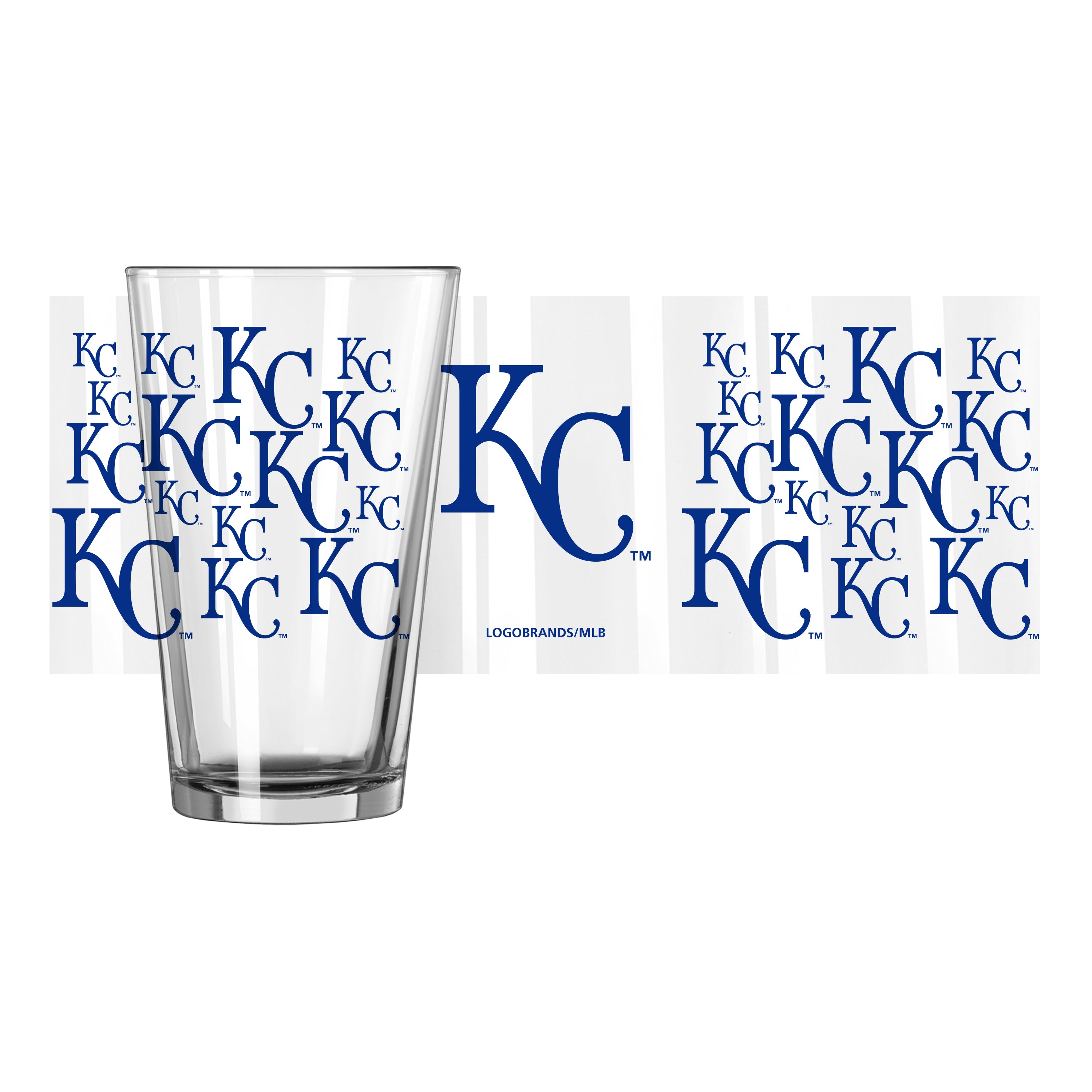 Kansas City Royals 16oz Scatter Pint Glass - Sports Gifts, Sports Memorabilia, Sports Collectibles, Fan Shop