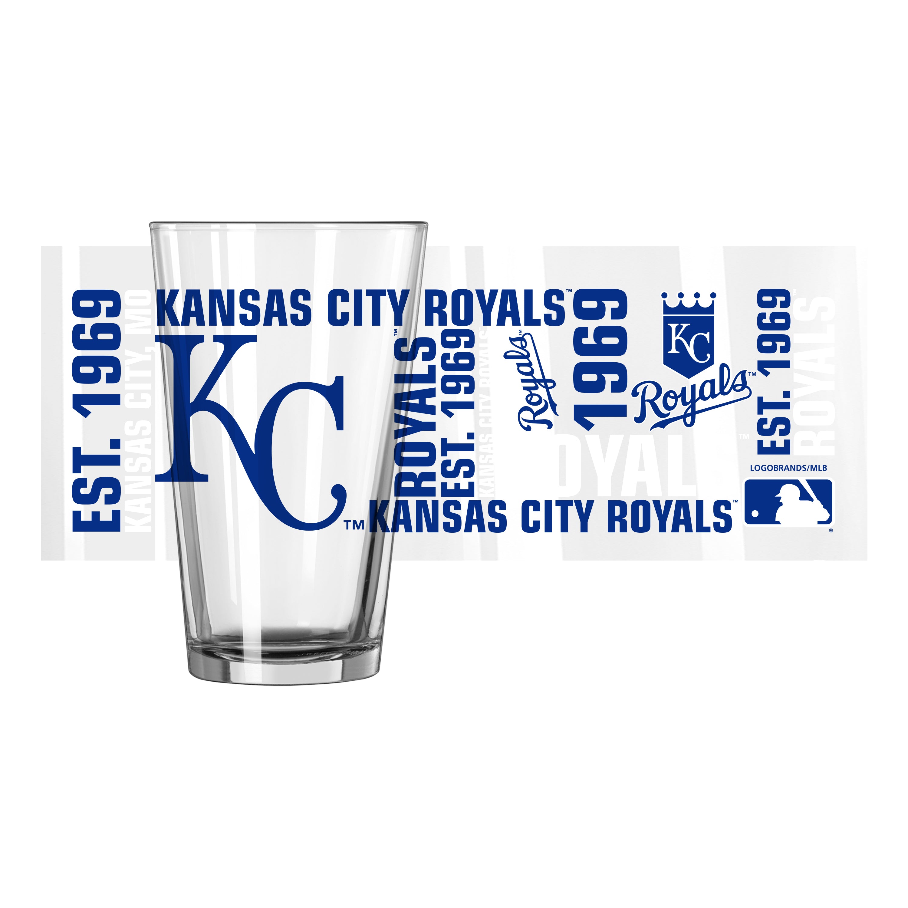 Kansas City Royals 16oz Spirit Pint Glass - Sports Gifts, Sports Memorabilia, Sports Collectibles, Fan Shop