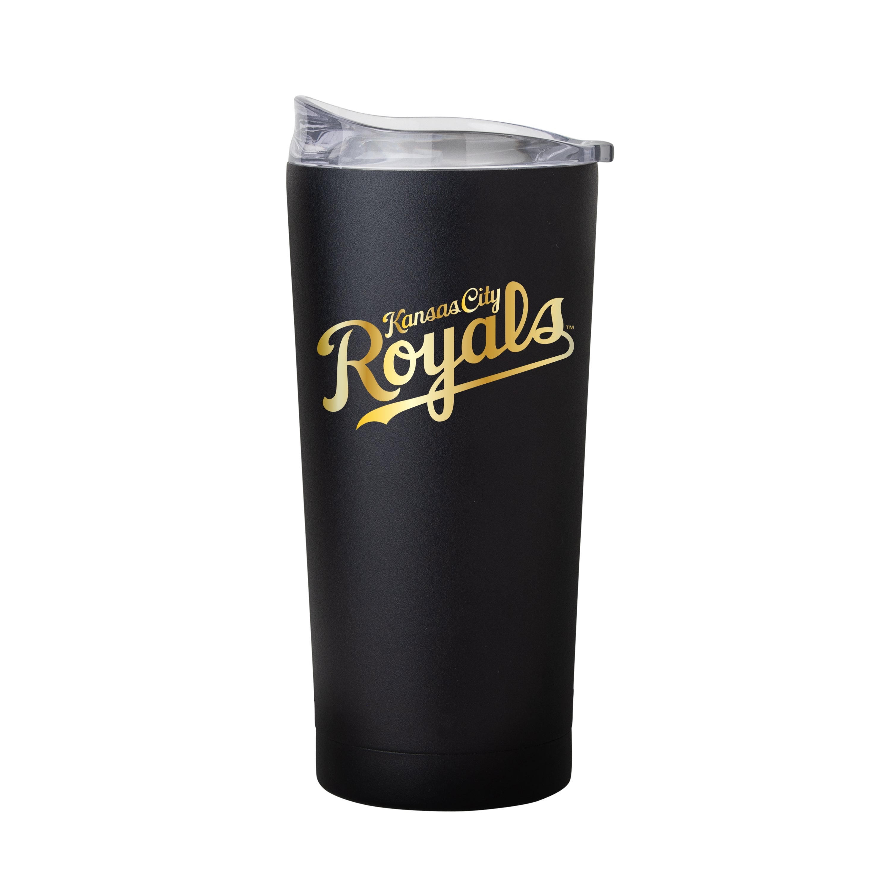 KC Royals 20oz Foil Black Powder Coat Tumbler - Sports Gifts, Sports Memorabilia, Sports Collectibles, Fan Shop