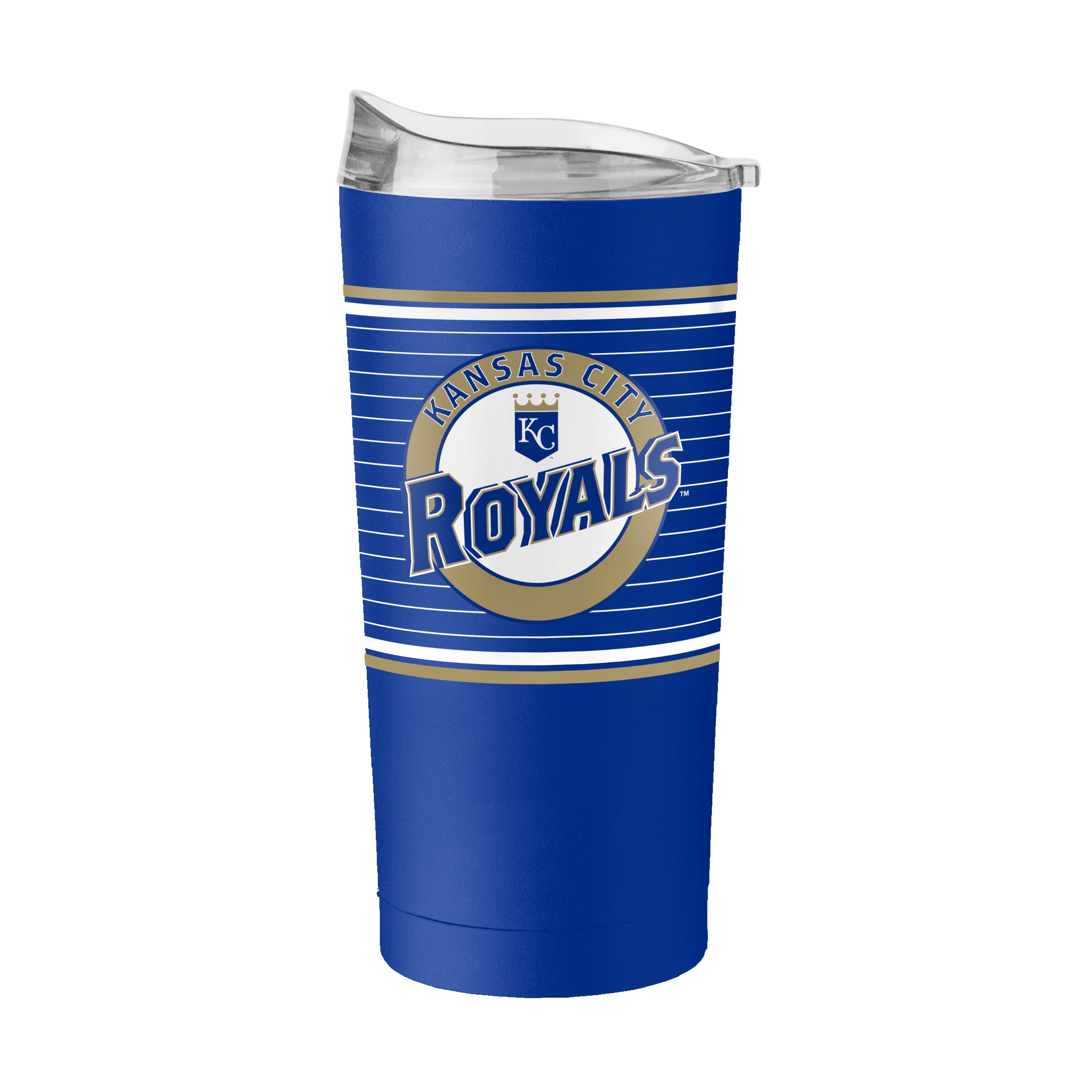 KC Royals Horizontal Stripes 20oz Powder Coat Tumbler