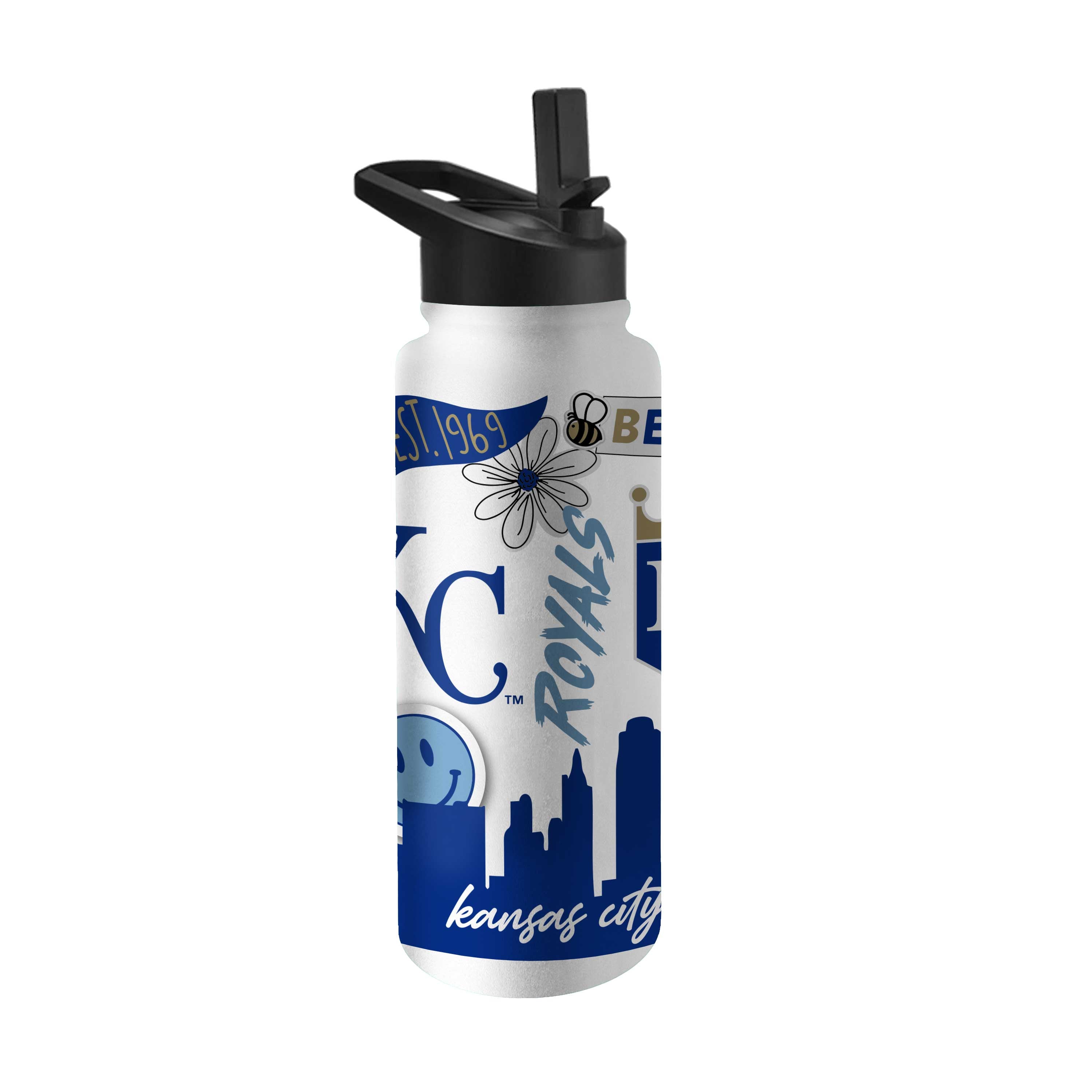 Kansas City Royals 34oz Native Quencher Bottle - Sports Gifts, Sports Memorabilia, Sports Collectibles, Fan Shop