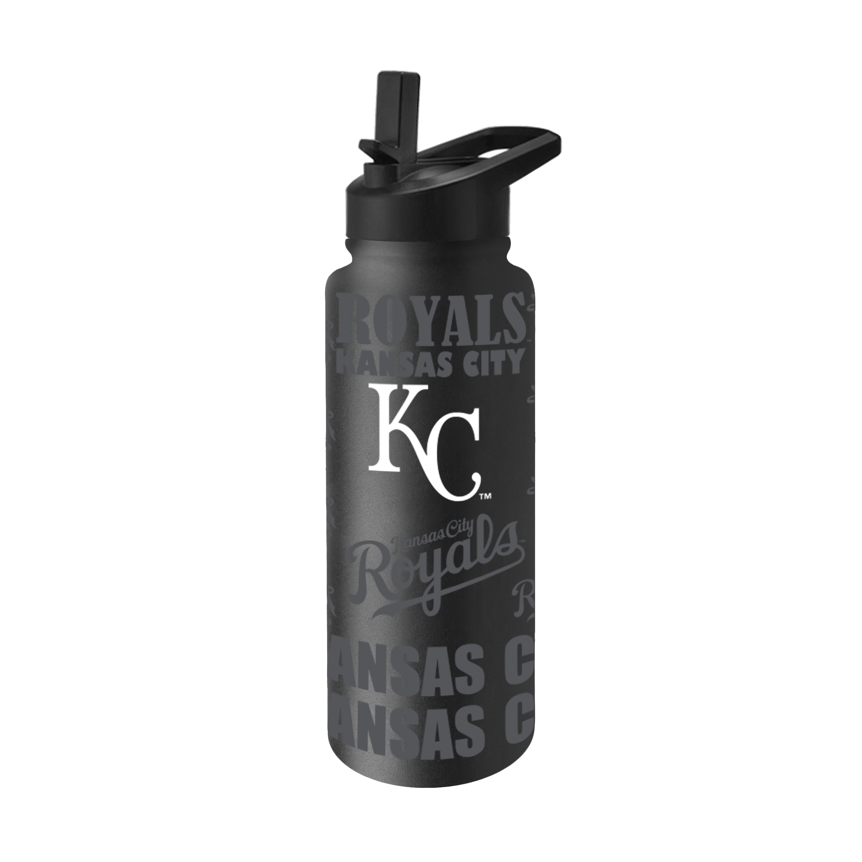 KC Royals 34oz Black Replay Quencher Bottle