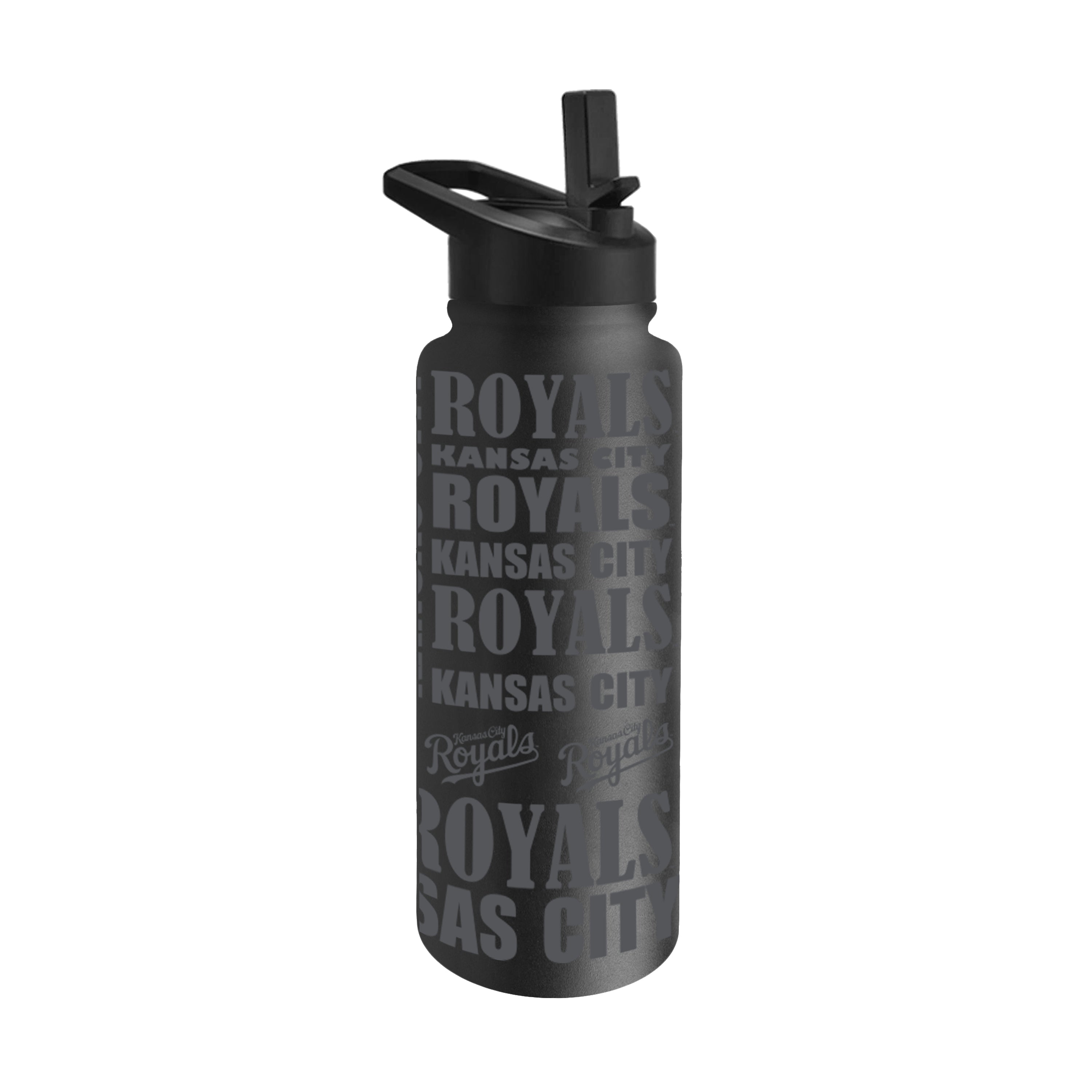 KC Royals 34oz Black Replay Quencher Bottle - Sports Gifts, Sports Memorabilia, Sports Collectibles, Fan Shop