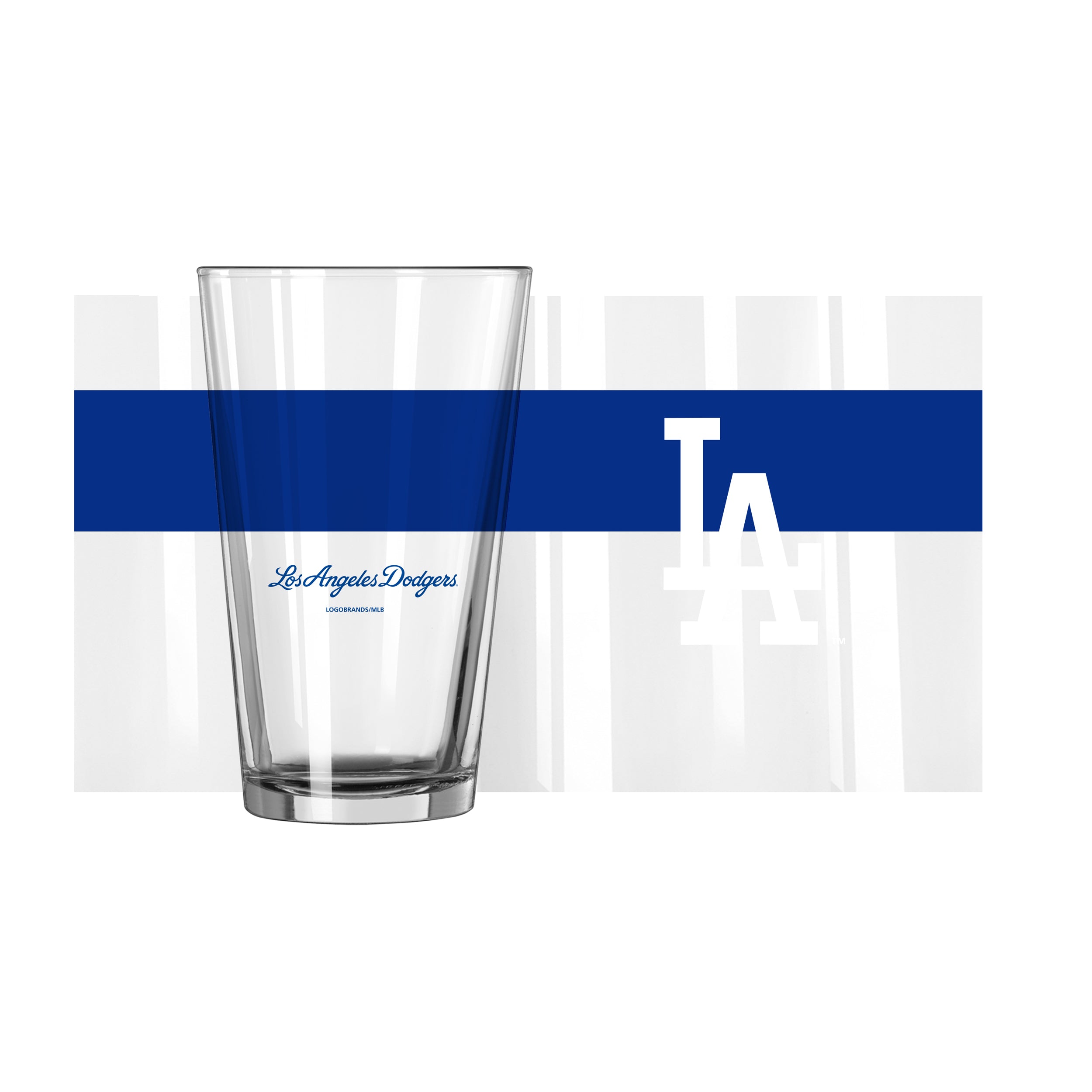 Los Angeles Dodgers 16oz Colorblock Pint Glass - Sports Gifts, Sports Memorabilia, Sports Collectibles, Fan Shop