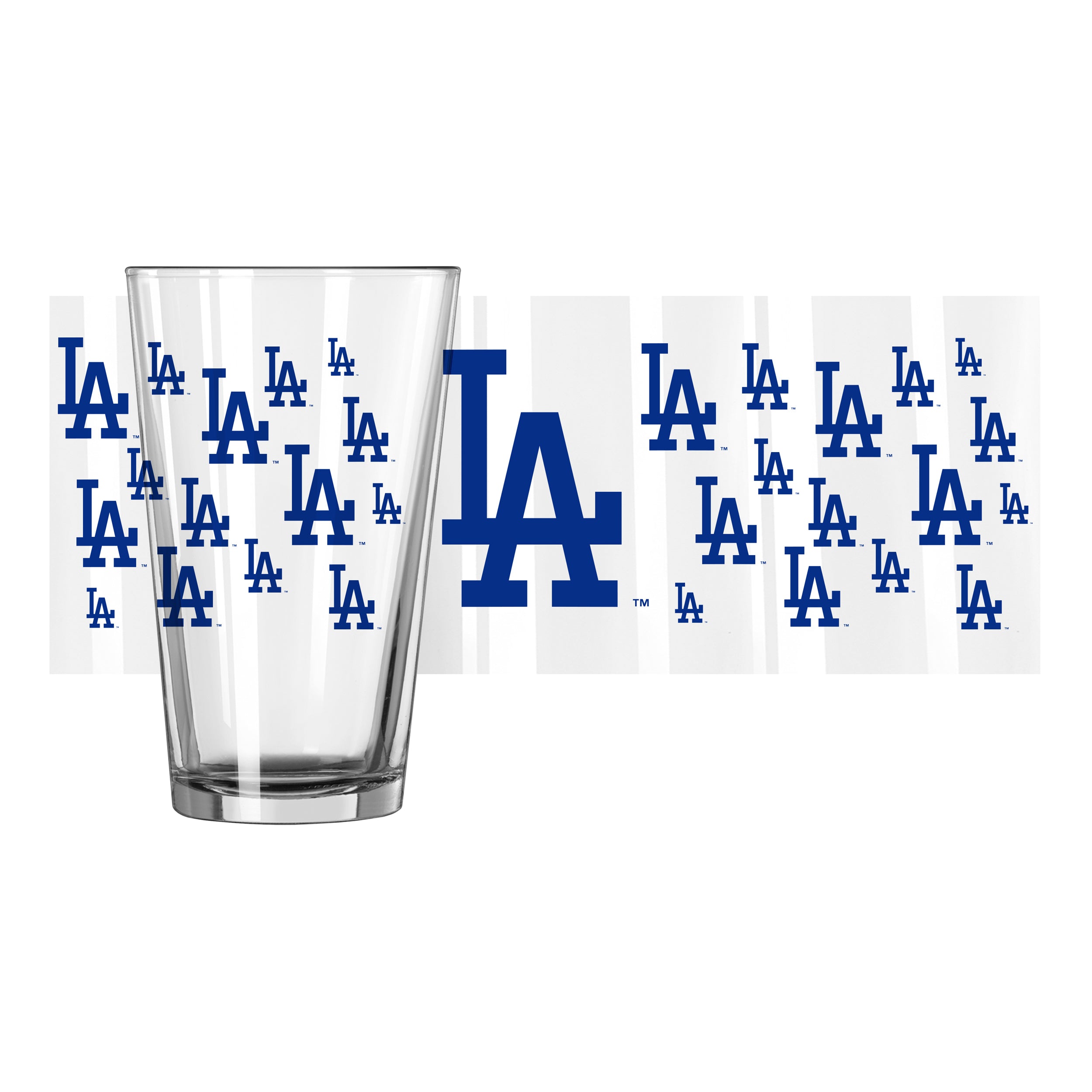 Los Angeles Dodgers 16oz Scatter Pint Glass - Sports Gifts, Sports Memorabilia, Sports Collectibles, Fan Shop