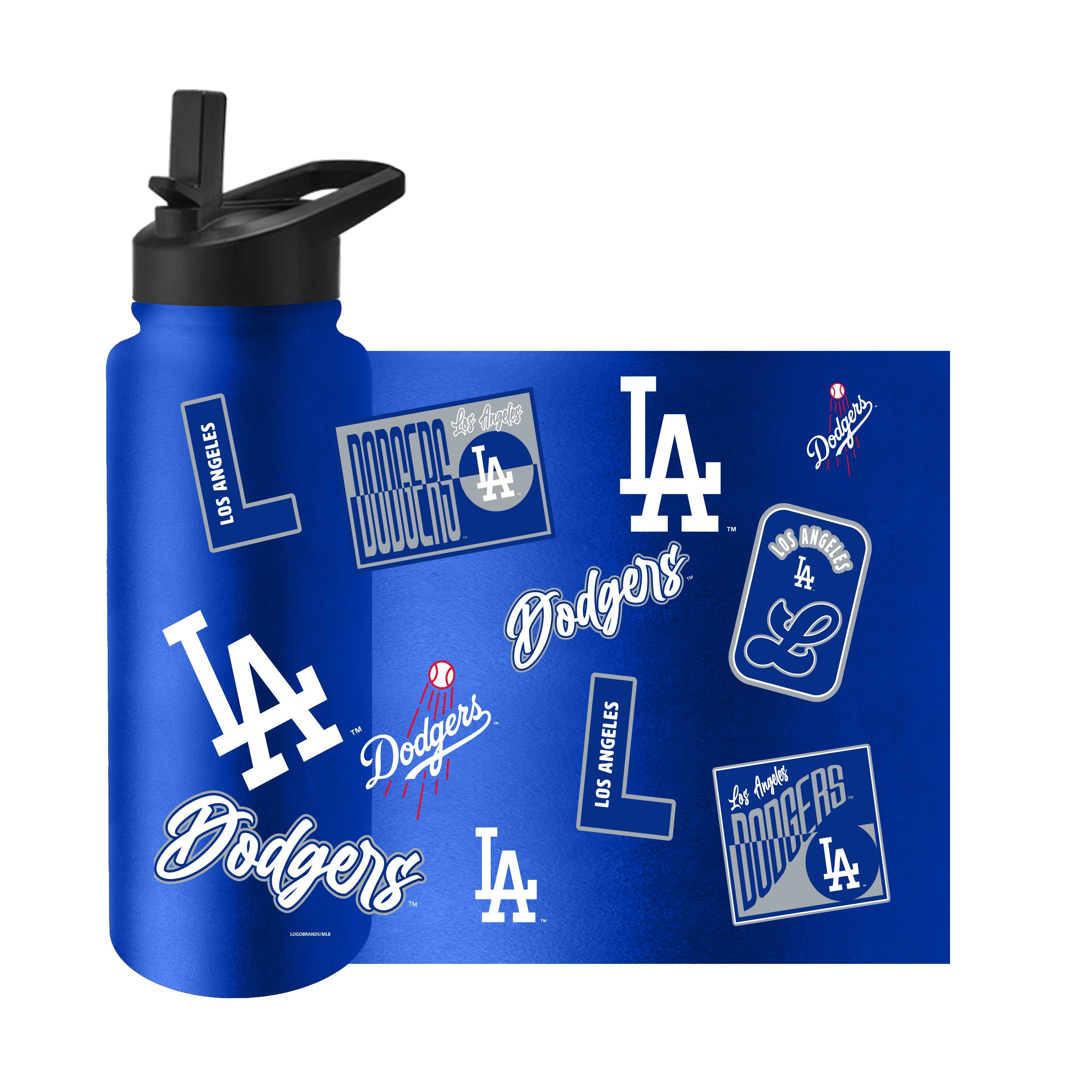 LA Dodgers 34oz Dream Weave Quencher Bottle - Sports Gifts, Sports Memorabilia, Sports Collectibles, Fan Shop