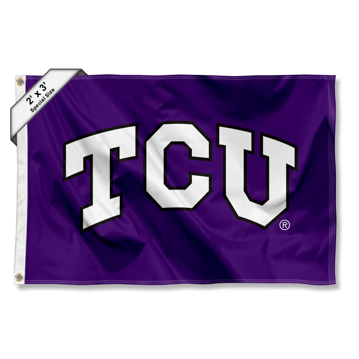 College Flags & Banners Co. Texas Christian Horned Frogs Small 2x3 Foot Flag - Sports Collectibles, Sports Memorabilia, Sports Fan Shop, Sports Gifts