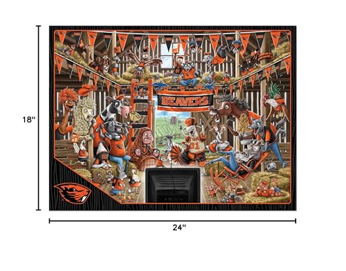 YouTheFan NCAA Oregon State Beavers Barnyard Fans 500pc Puzzle - Sports Collectibles, Sports Memorabilia, Sports Fan Shop, Sports Gifts