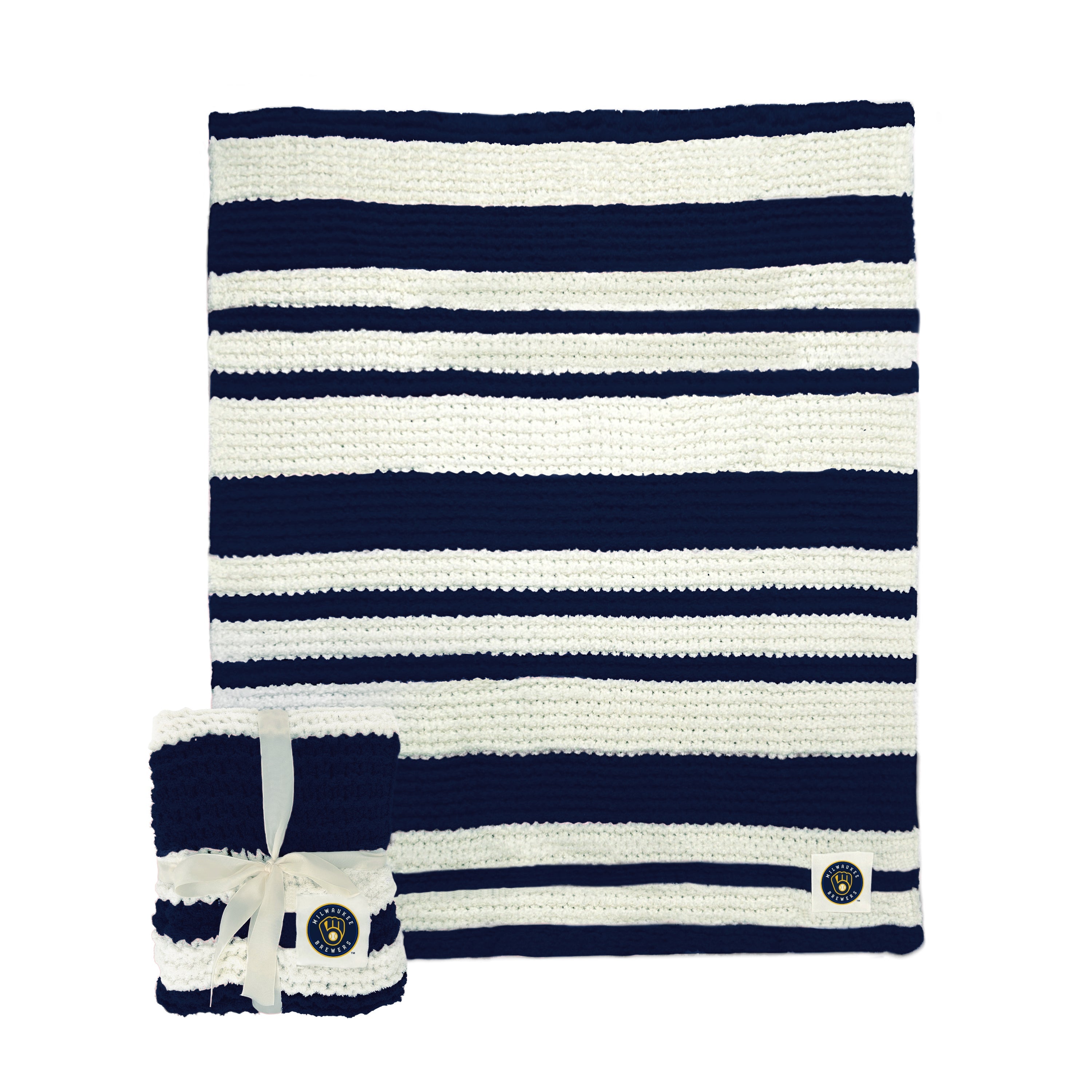 Milwaukee Brewers Cable Knit Throw 50x60