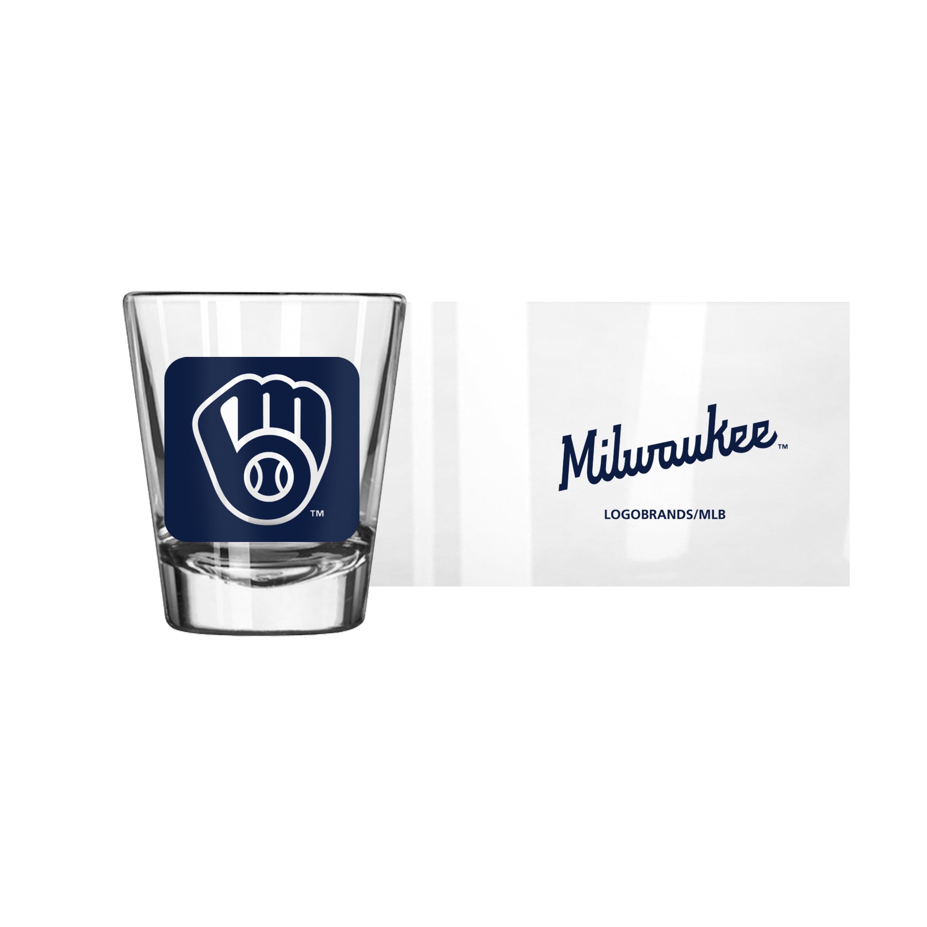 Milwaukee Brewers 2oz Cube Shot Glass - Sports Gifts, Sports Memorabilia, Sports Collectibles, Fan Shop