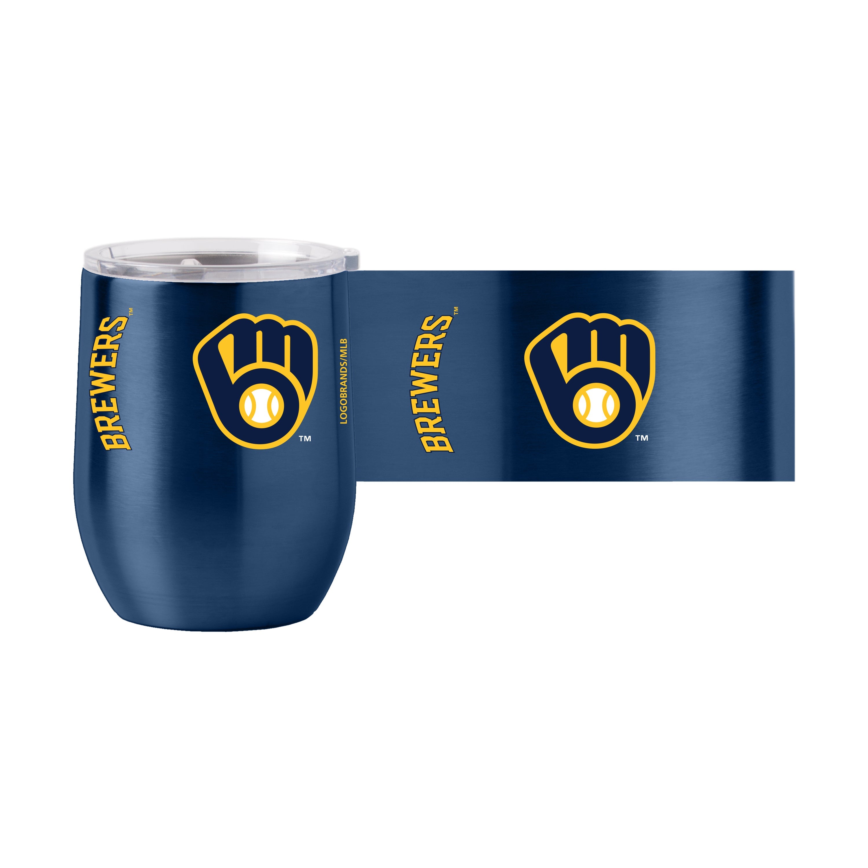 Milwaukee Brewers 16oz Gameday Stainless Curved Beverage - Sports Gifts, Sports Memorabilia, Sports Collectibles, Fan Shop