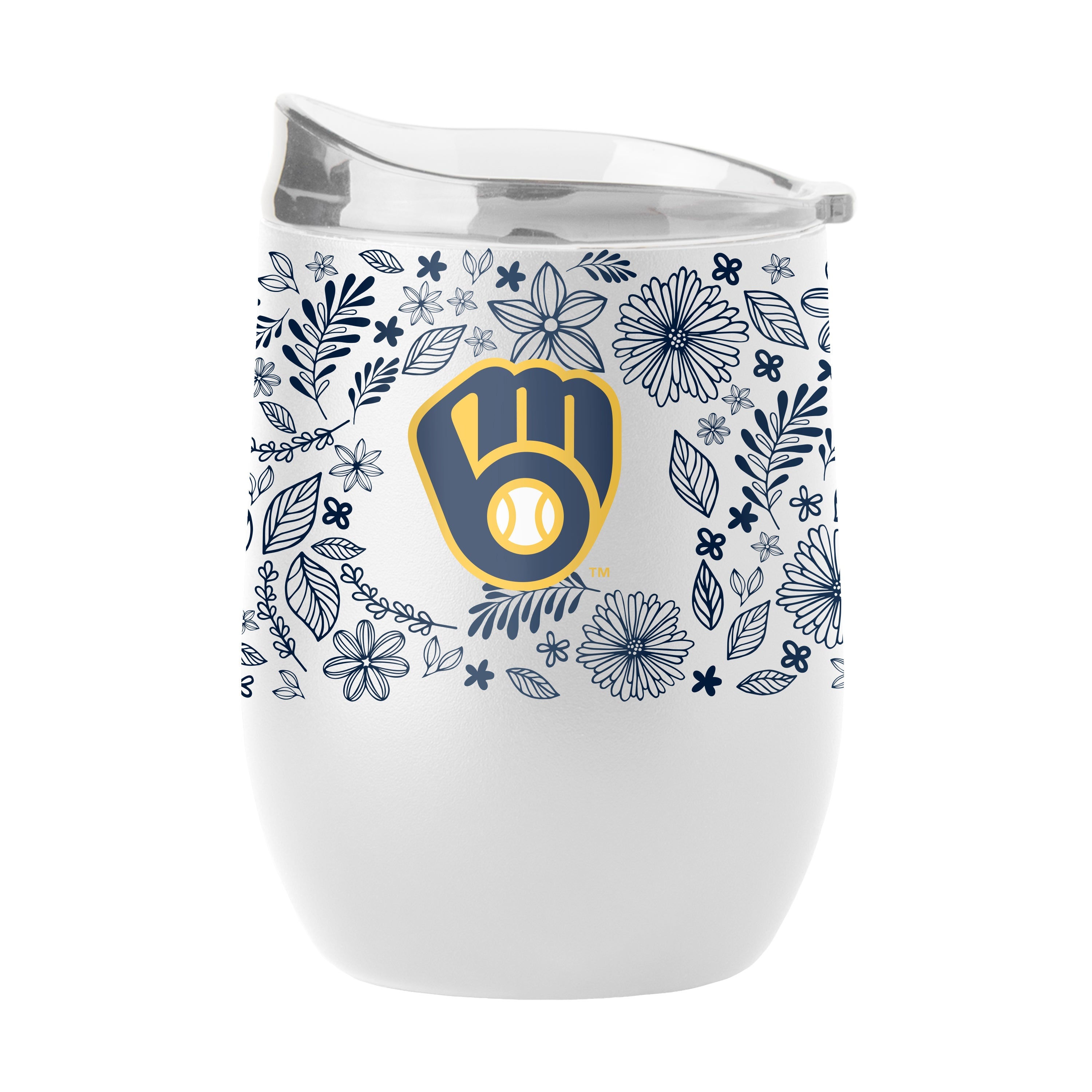 Milwaukee Brewers 16oz Botanical Powder Coat Curved Bev