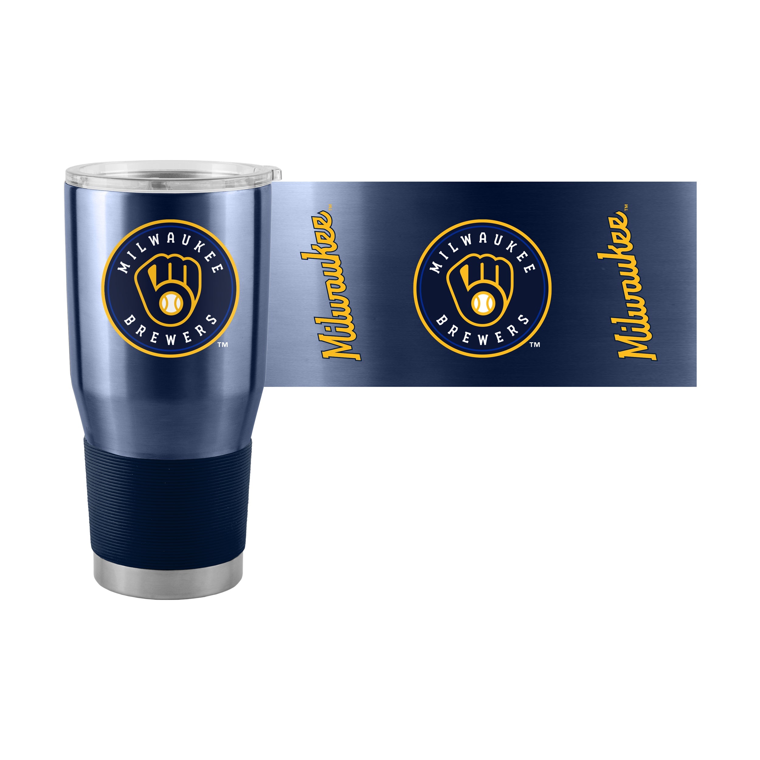 Milwaukee Brewers 30oz Stainless Tumbler - Sports Gifts, Sports Memorabilia, Sports Collectibles, Fan Shop