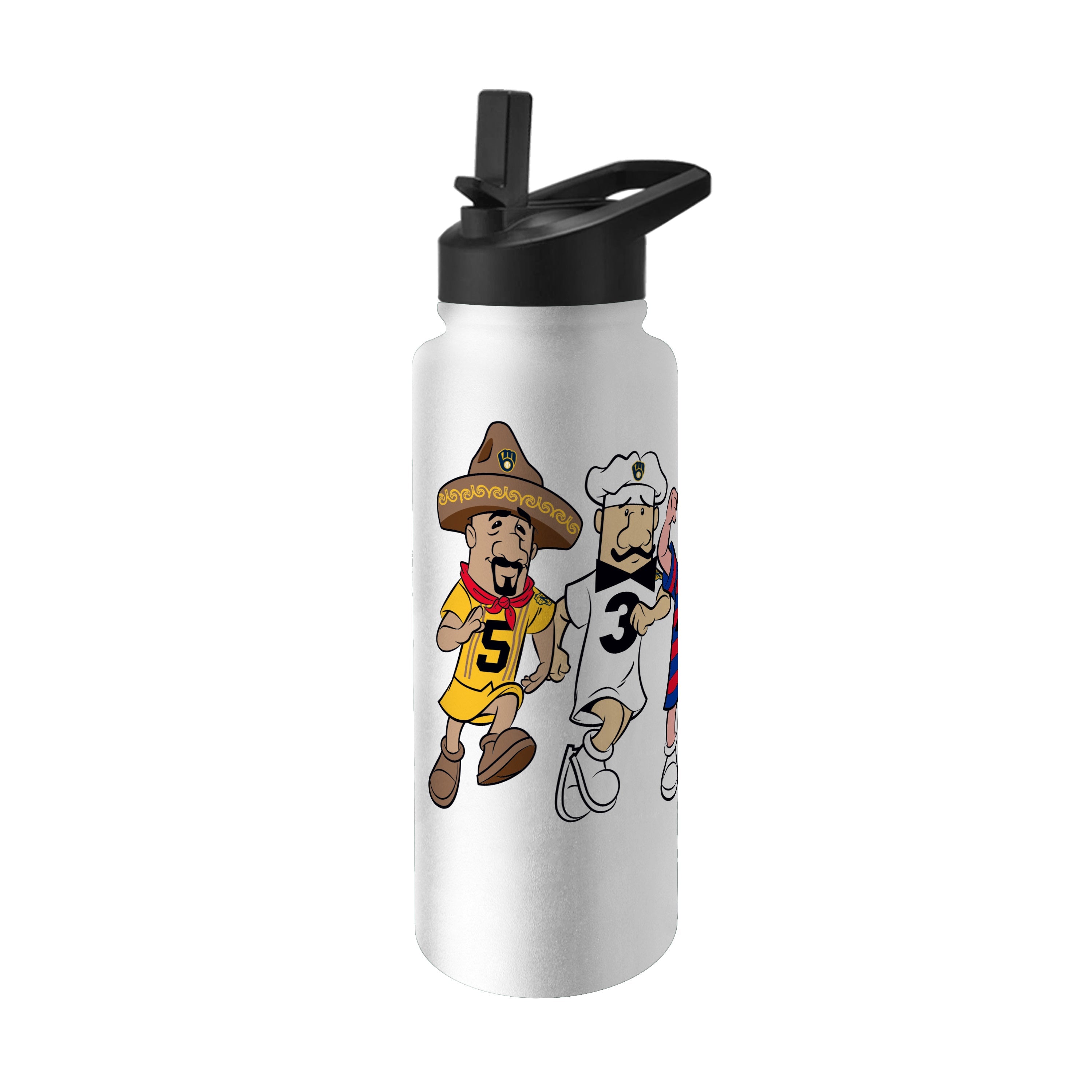 Milwaukee Brewers 34oz Racing Sausages Quencher Bottle
