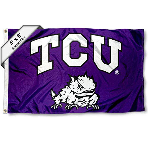 College Flags & Banners Co. TCU Horned Frogs 4 ft x 6 ft Flag - Sports Collectibles, Sports Memorabilia, Sports Fan Shop, Sports Gifts