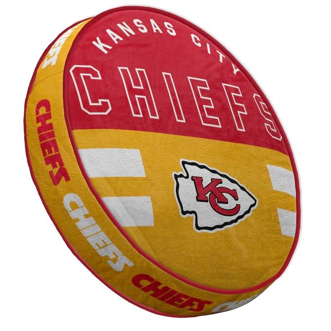 Kansas City Chief's 15"  Logo Circle Pillow - Sports Gifts, Sports Memorabilia, Sports Collectibles, Fan Shop