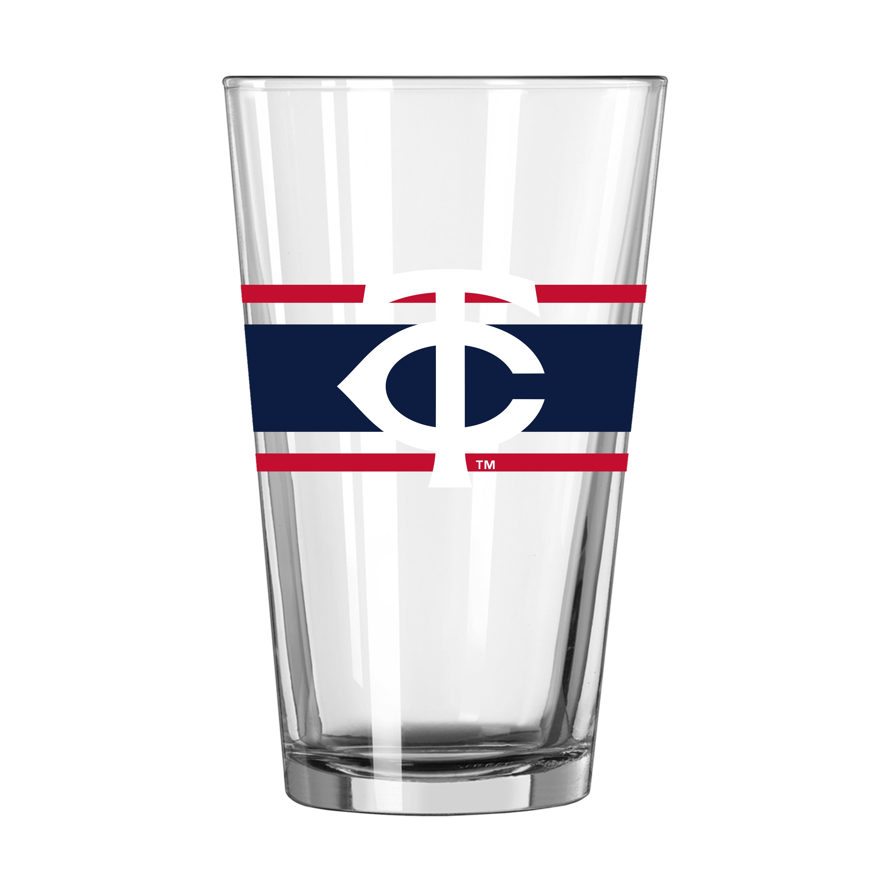Minnesota Twins 16oz Stripe Pint Glass