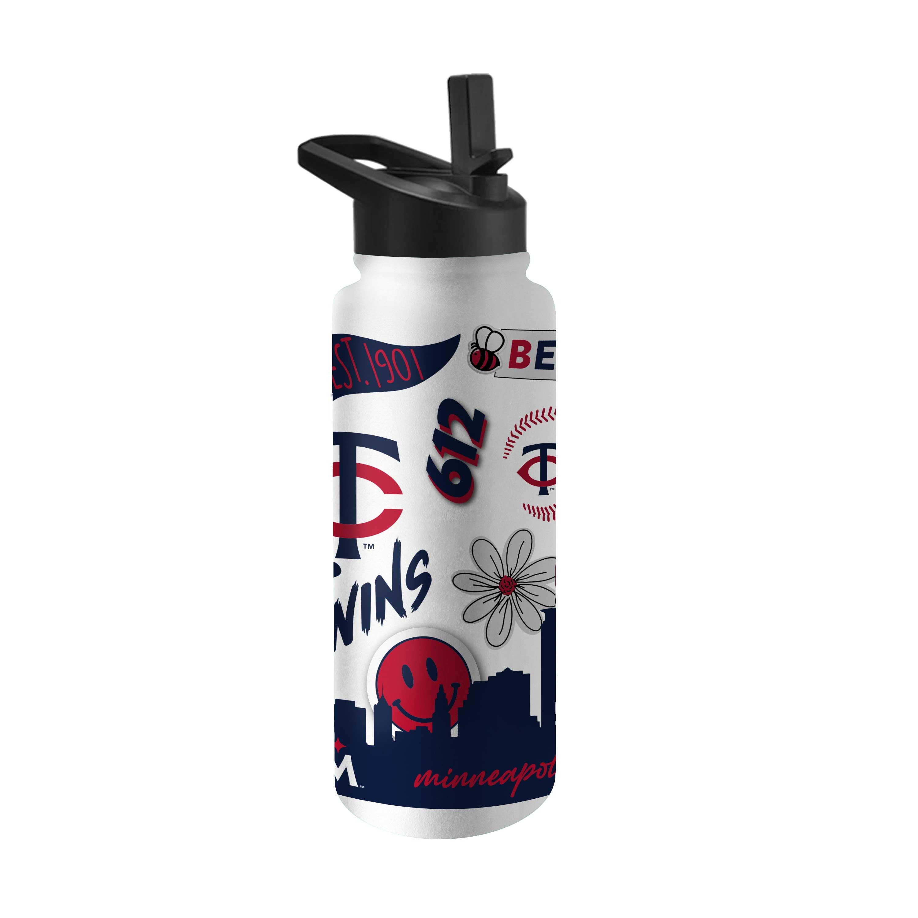 Minnesota Twins 34oz Native Quencher Bottle - Sports Gifts, Sports Memorabilia, Sports Collectibles, Fan Shop