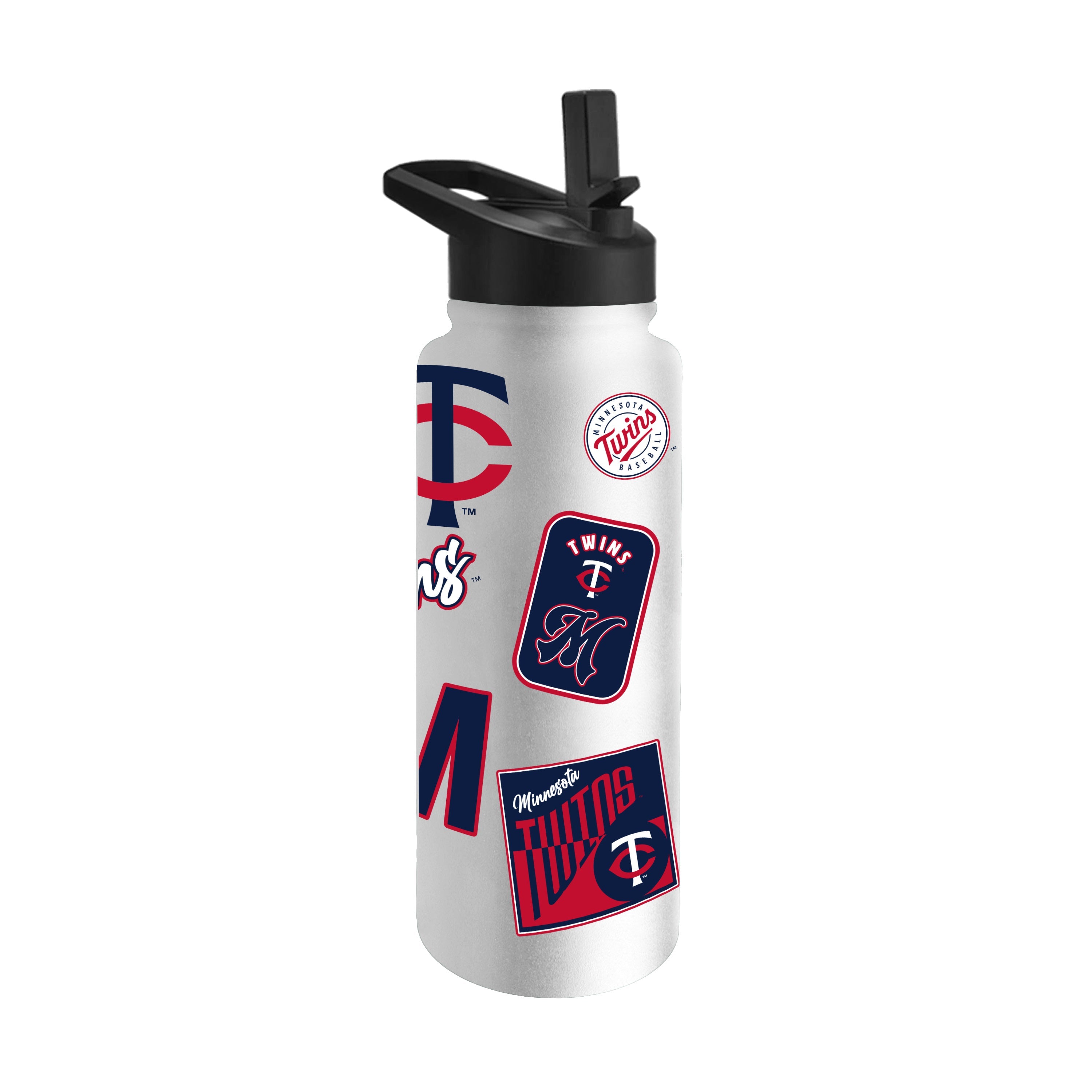 Minnesota Twins 34oz White Dreamweave Quencher Bottle - Sports Gifts, Sports Memorabilia, Sports Collectibles, Fan Shop