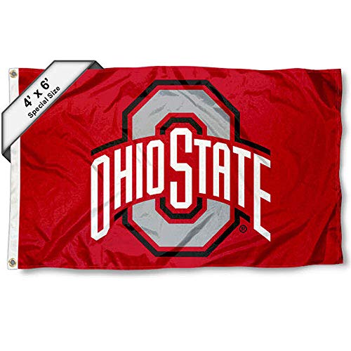 College Flags & Banners Co. OSU Buckeyes 4 ft x 6 ft Flag - Sports Collectibles, Sports Memorabilia, Sports Fan Shop, Sports Gifts