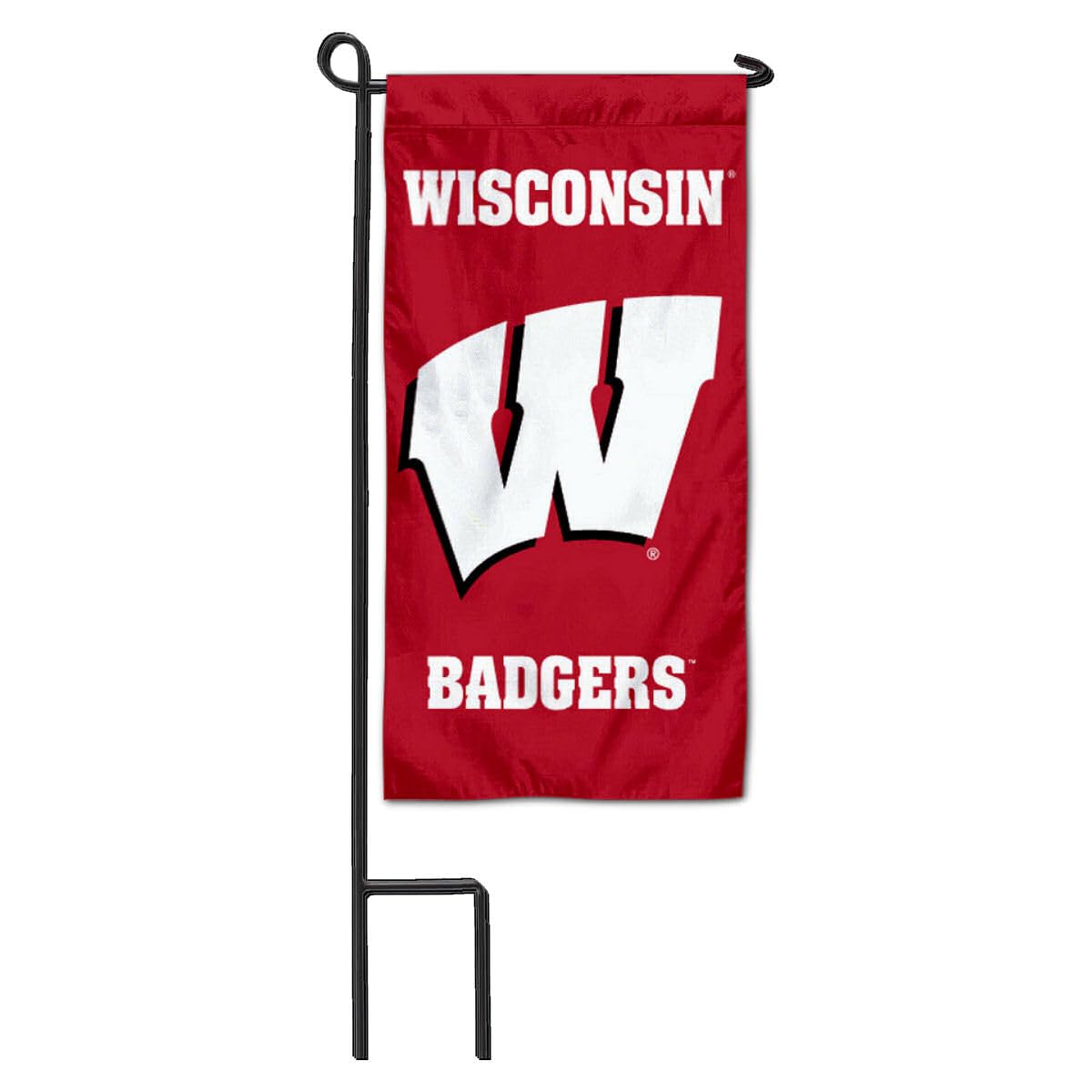 College Flags & Banners Co. Wisconsin Badgers Mini Garden and Flower Pot Flag Topper - Sports Collectibles, Sports Memorabilia, Sports Fan Shop, Sports Gifts