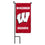 College Flags & Banners Co. Wisconsin Badgers Mini Garden and Flower Pot Flag Topper - Sports Collectibles, Sports Memorabilia, Sports Fan Shop, Sports Gifts