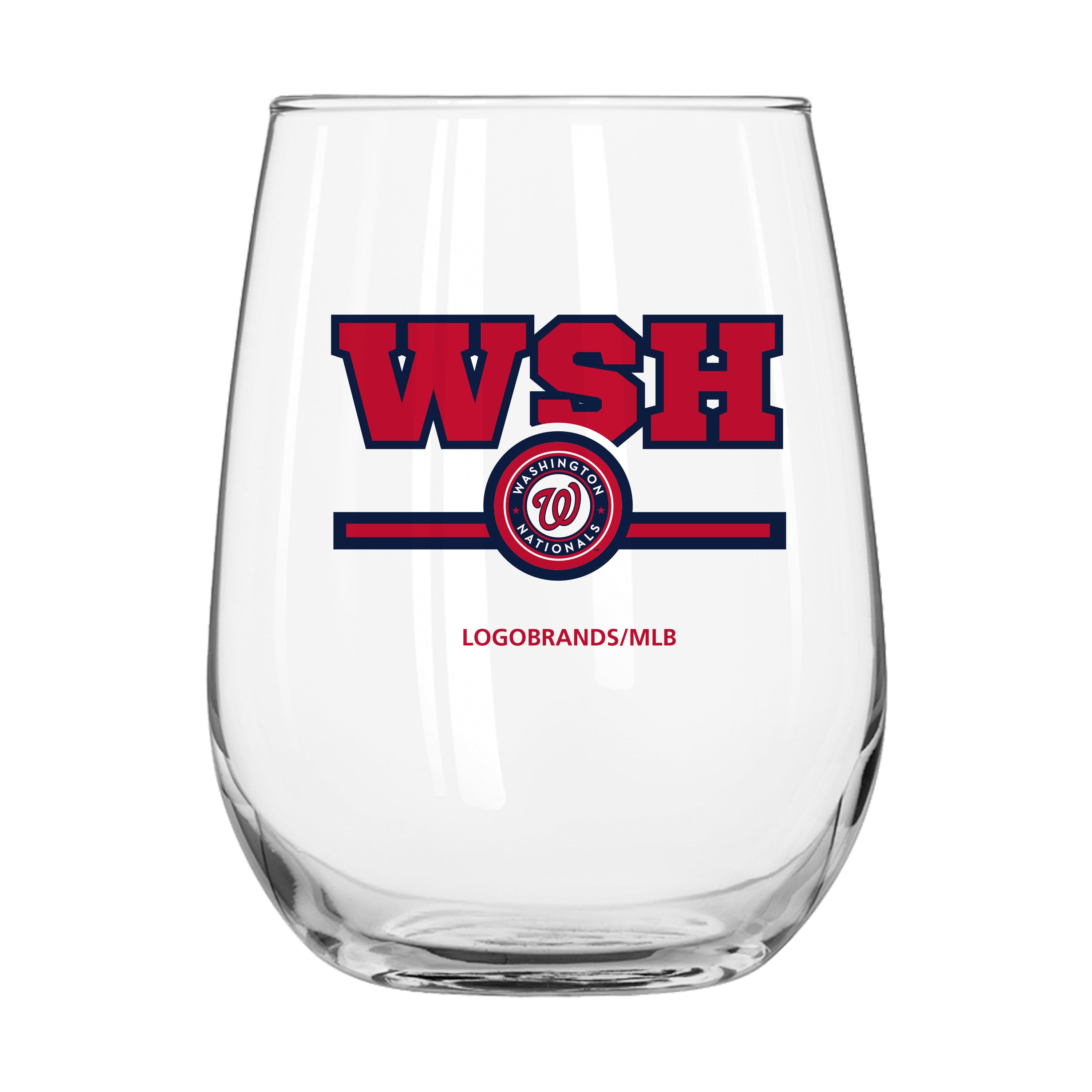 Washington Nationals 16oz Letterman Glass Curved Beverage