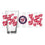 Washington Nationals 16oz Scatter Pint Glass - Sports Gifts, Sports Memorabilia, Sports Collectibles, Fan Shop