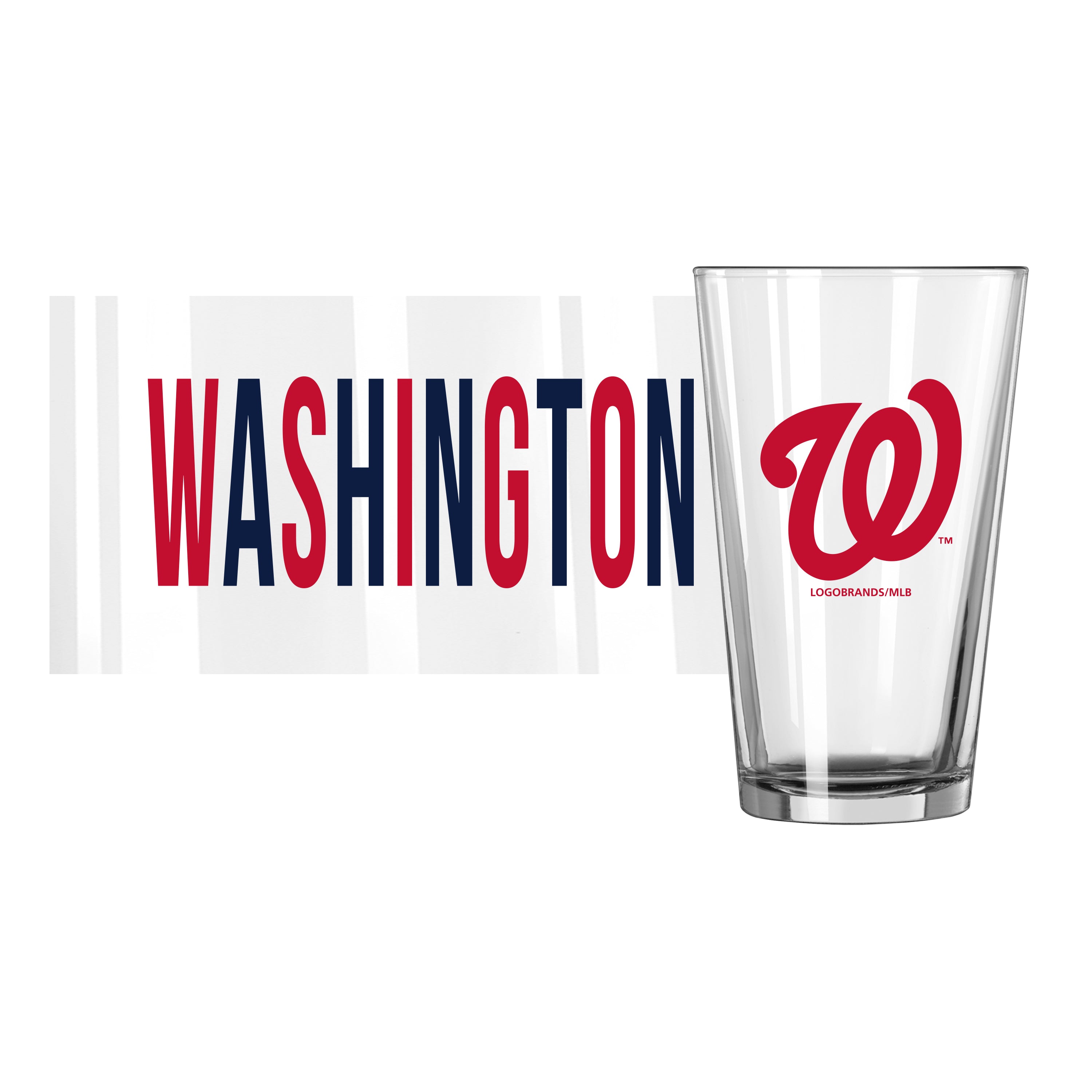 Washington Nationals 16oz Overtime Pint Glass - Sports Gifts, Sports Memorabilia, Sports Collectibles, Fan Shop