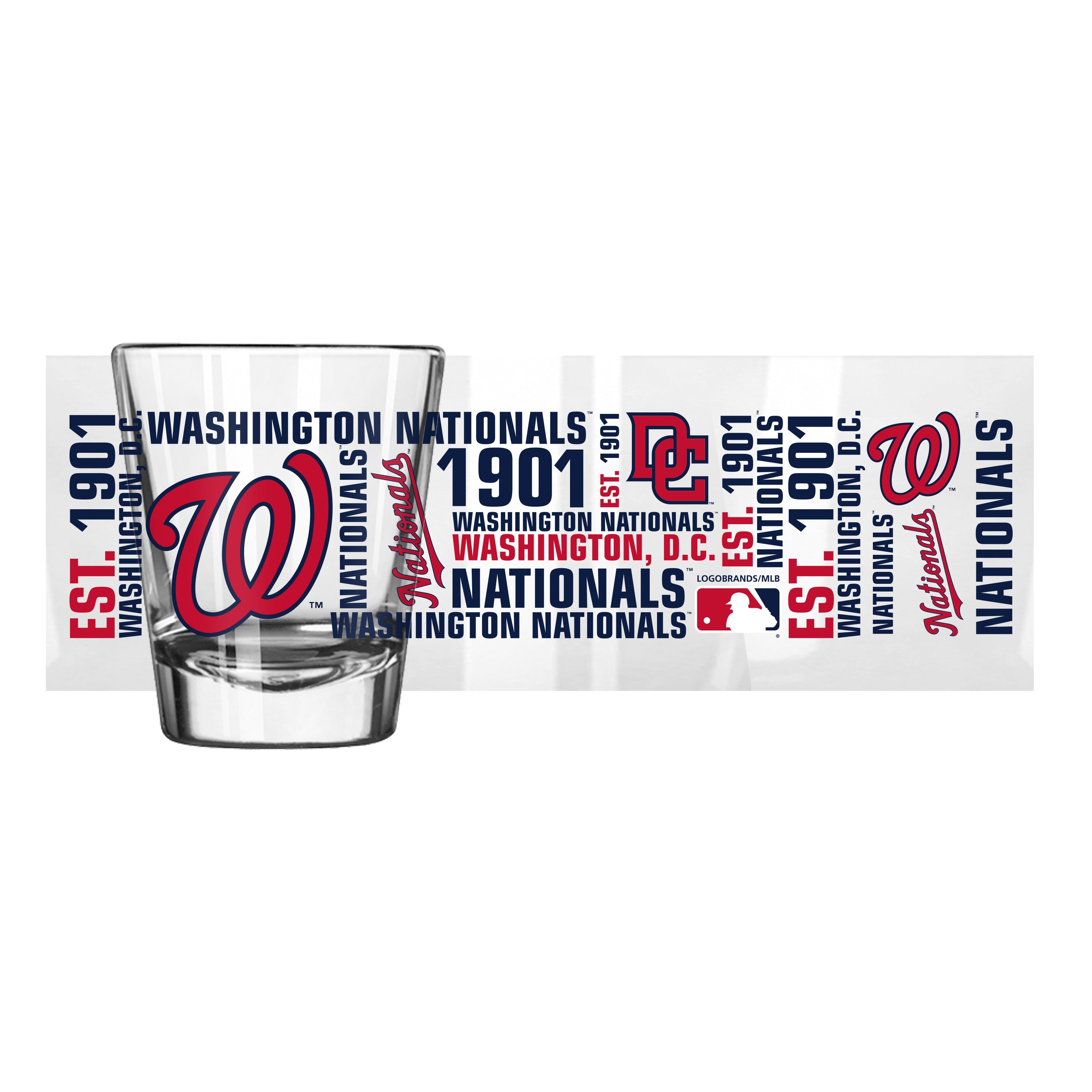 Washington Nationals 2oz Spirit Shot Glass - Sports Gifts, Sports Memorabilia, Sports Collectibles, Fan Shop